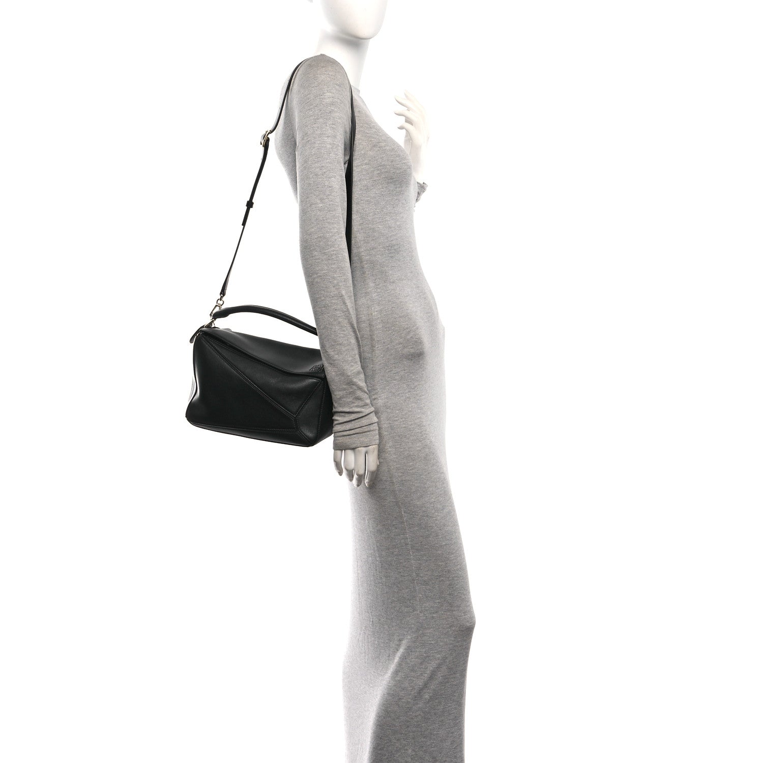 Nappa Lambskin Small Featherlight Puzzle Bag Black — view 2