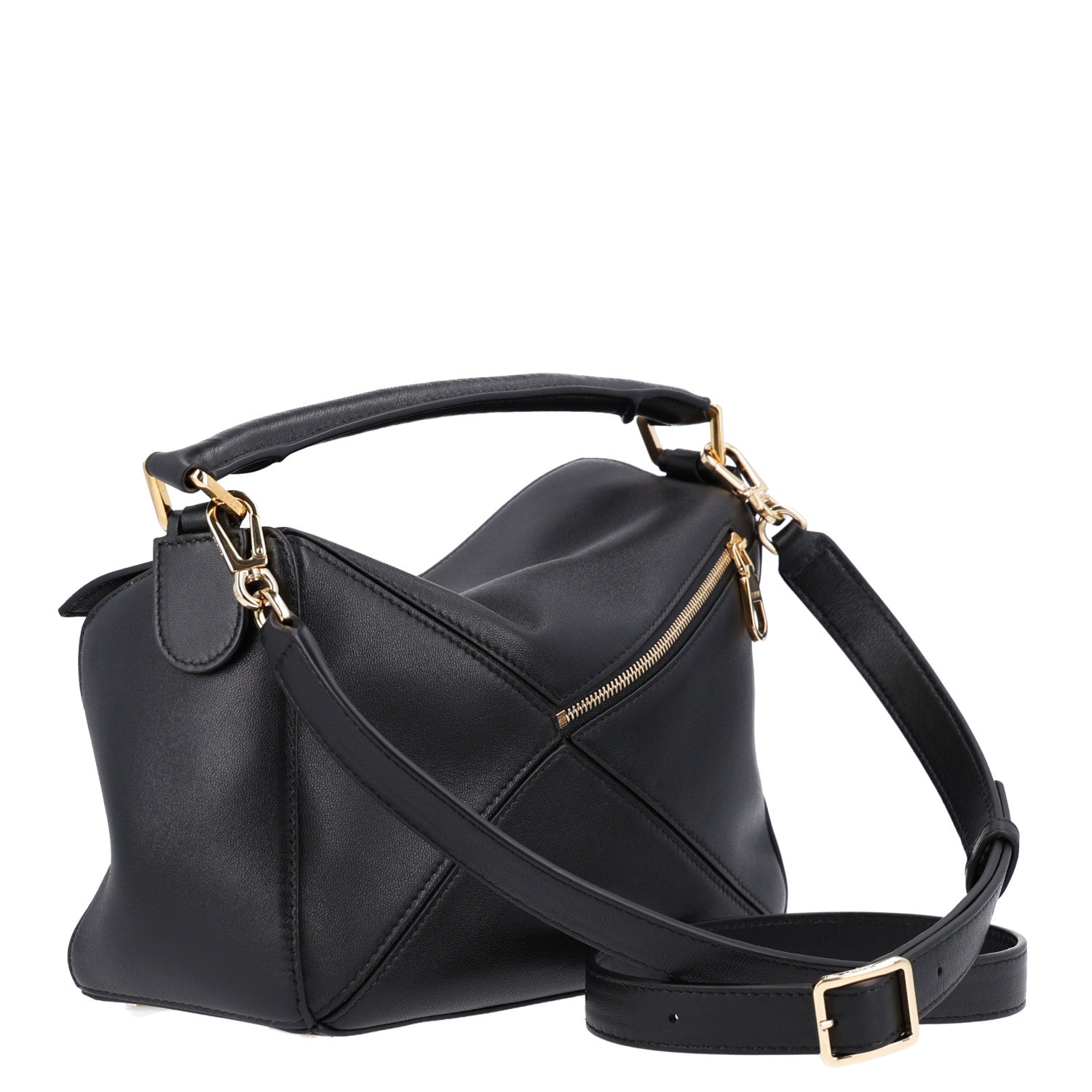 Nappa Lambskin Small Featherlight Puzzle Bag Black — view 3