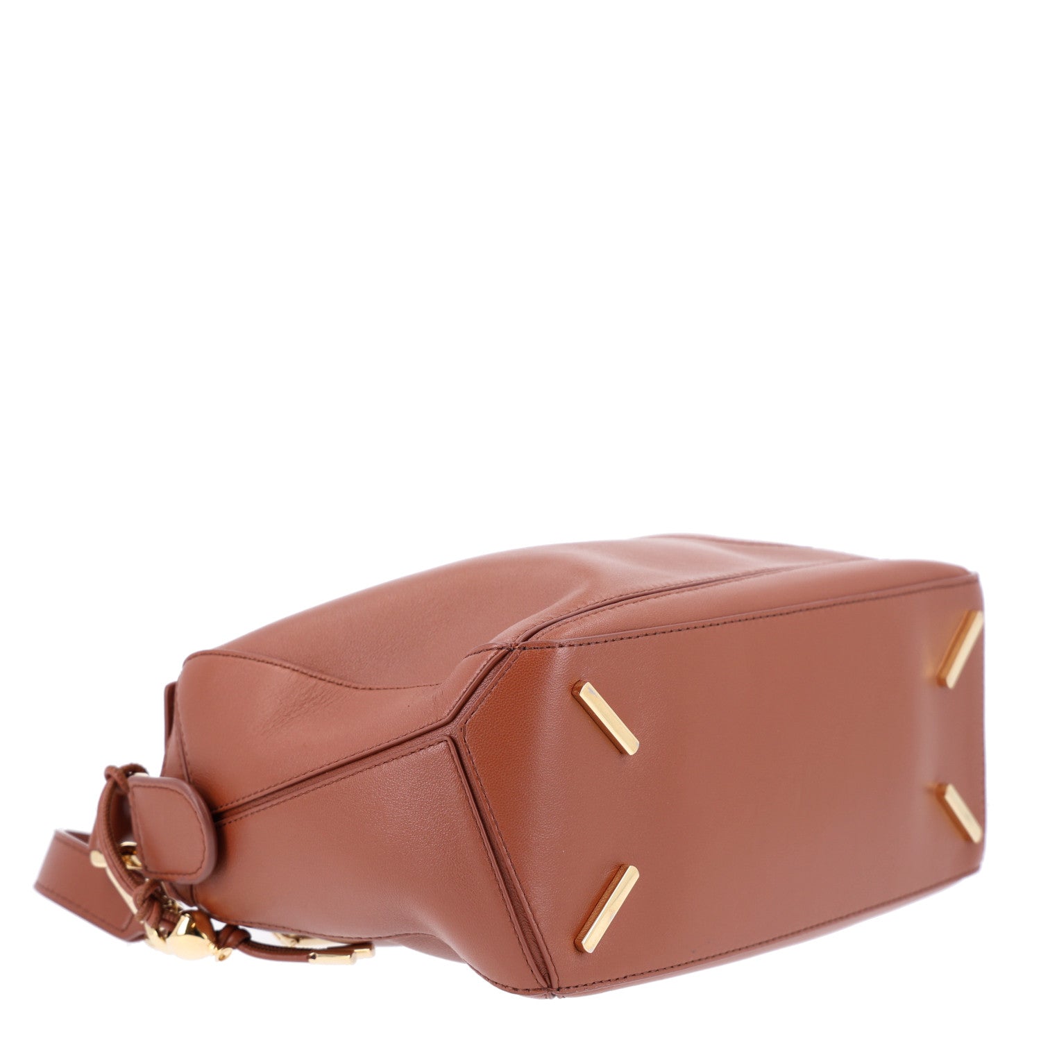 Nappa Lambskin Small Featherlight Puzzle Bag Pecan — view 4