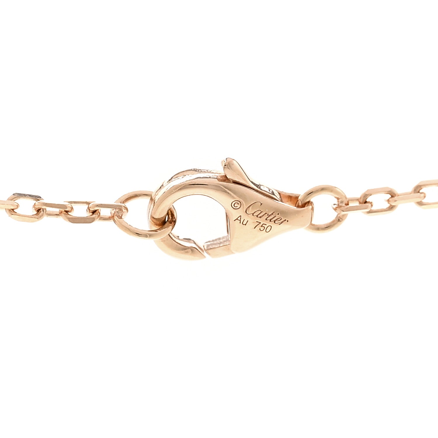 18K Pink Gold Diamond Interlocking LOVE Paved Necklace — view 4