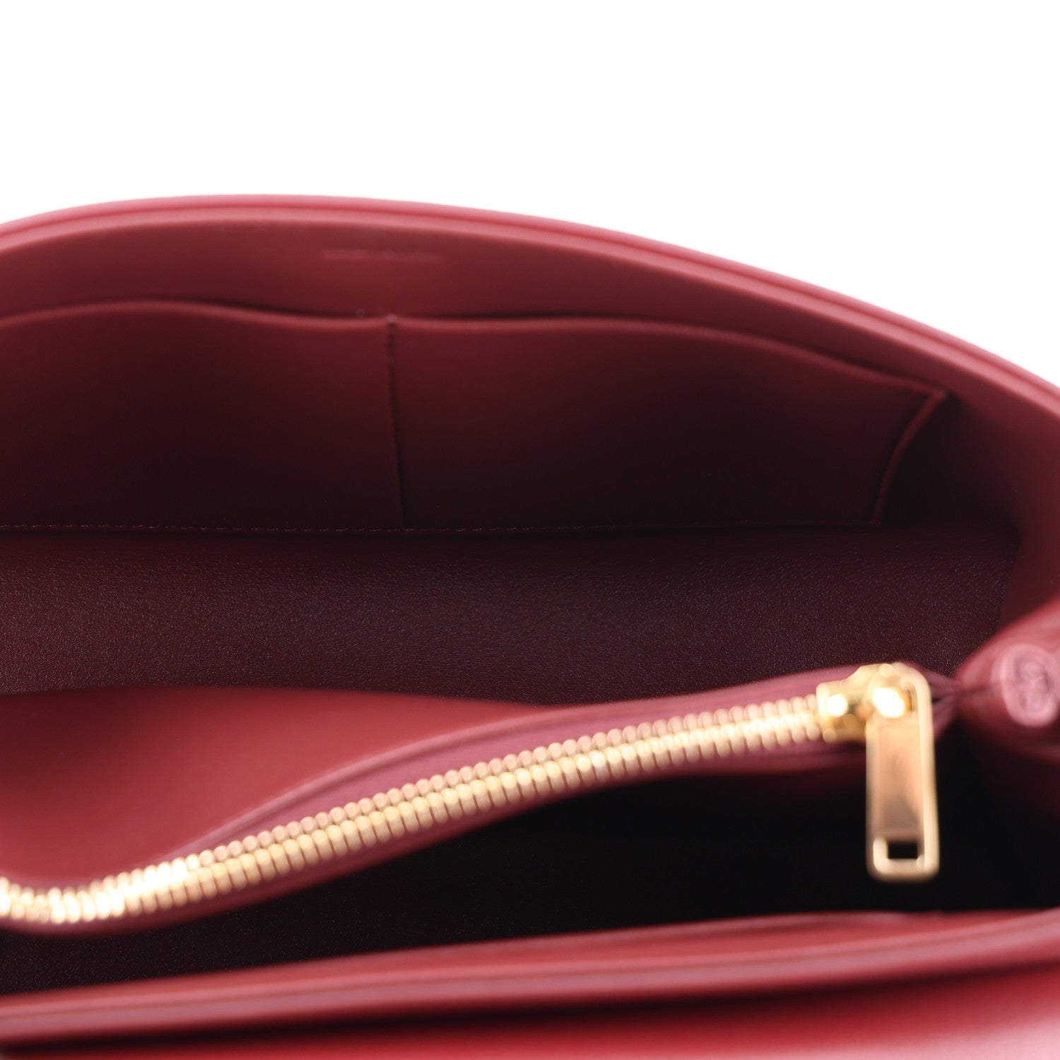 Supple Grained Calfskin Medium Nino Light Burgundy — view 5
