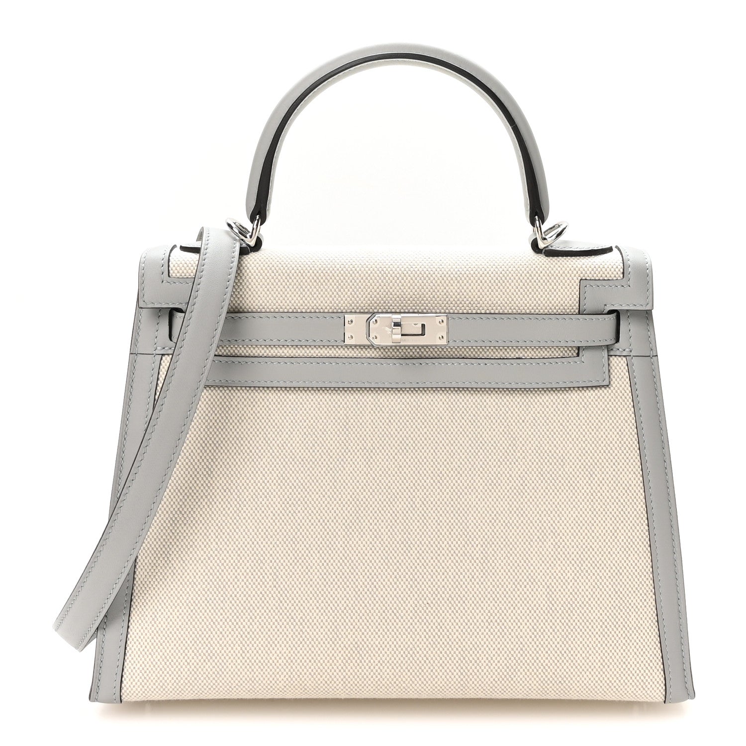 Toile H Swift Kelly Sellier 25 Ecru Bleu Glacier