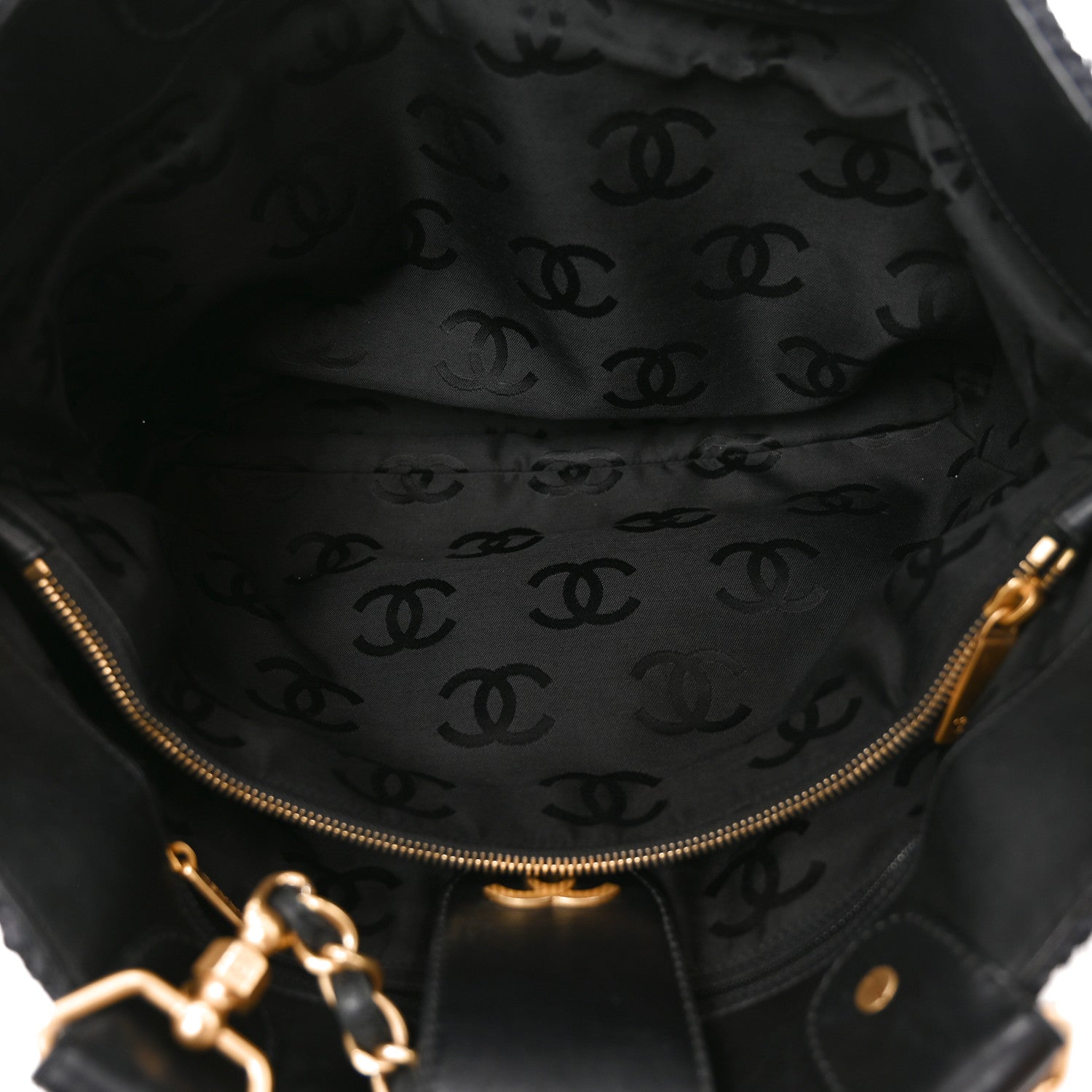Straw Raffia Tote Black — view 5