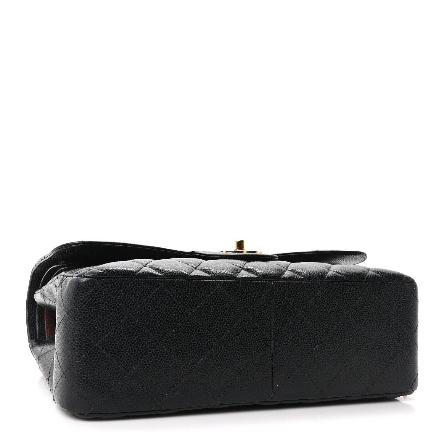 Caviar Quilted Jumbo Double Flap Black — view 4