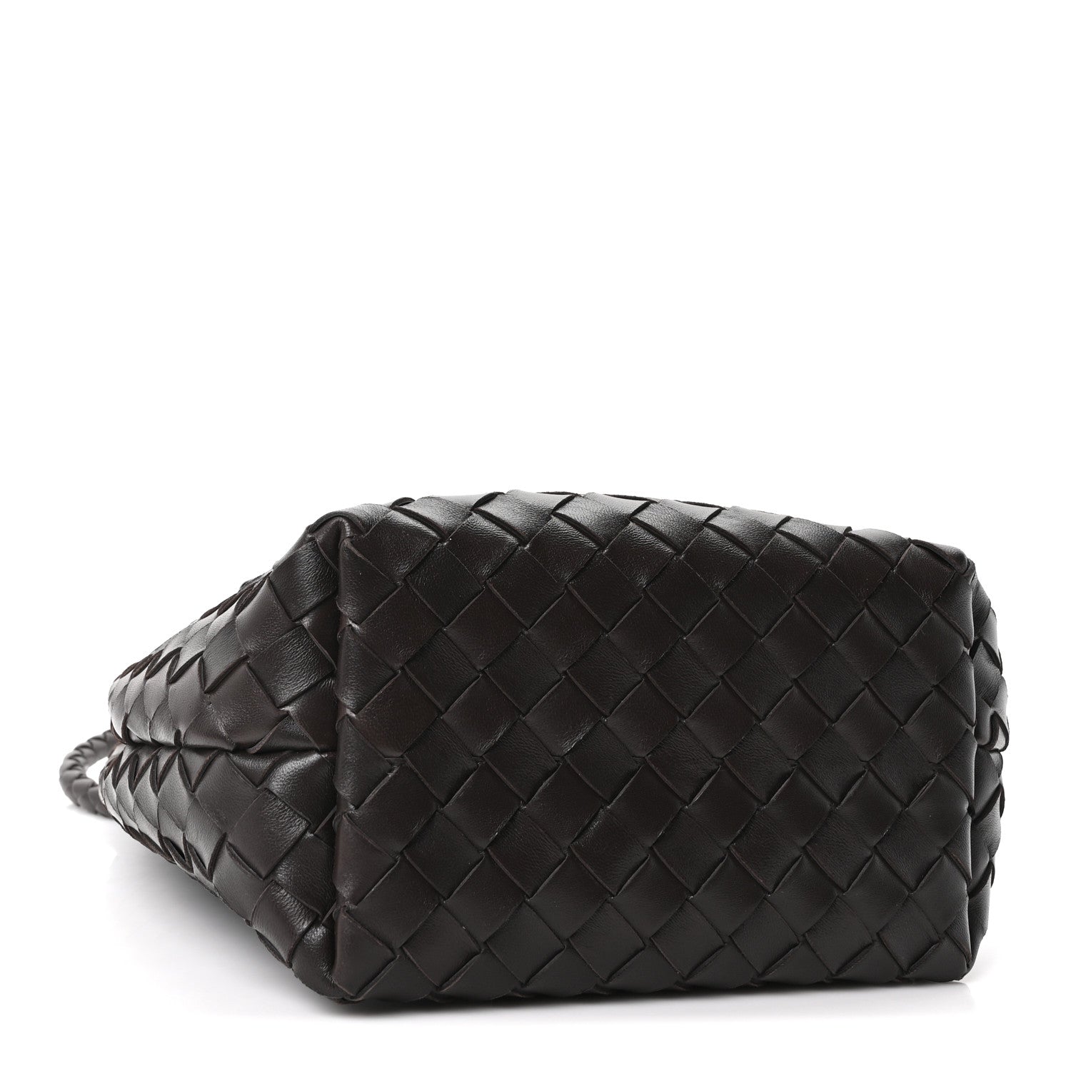 Nappa Intrecciato Small Andiamo Bucket Bag Fondant — view 4