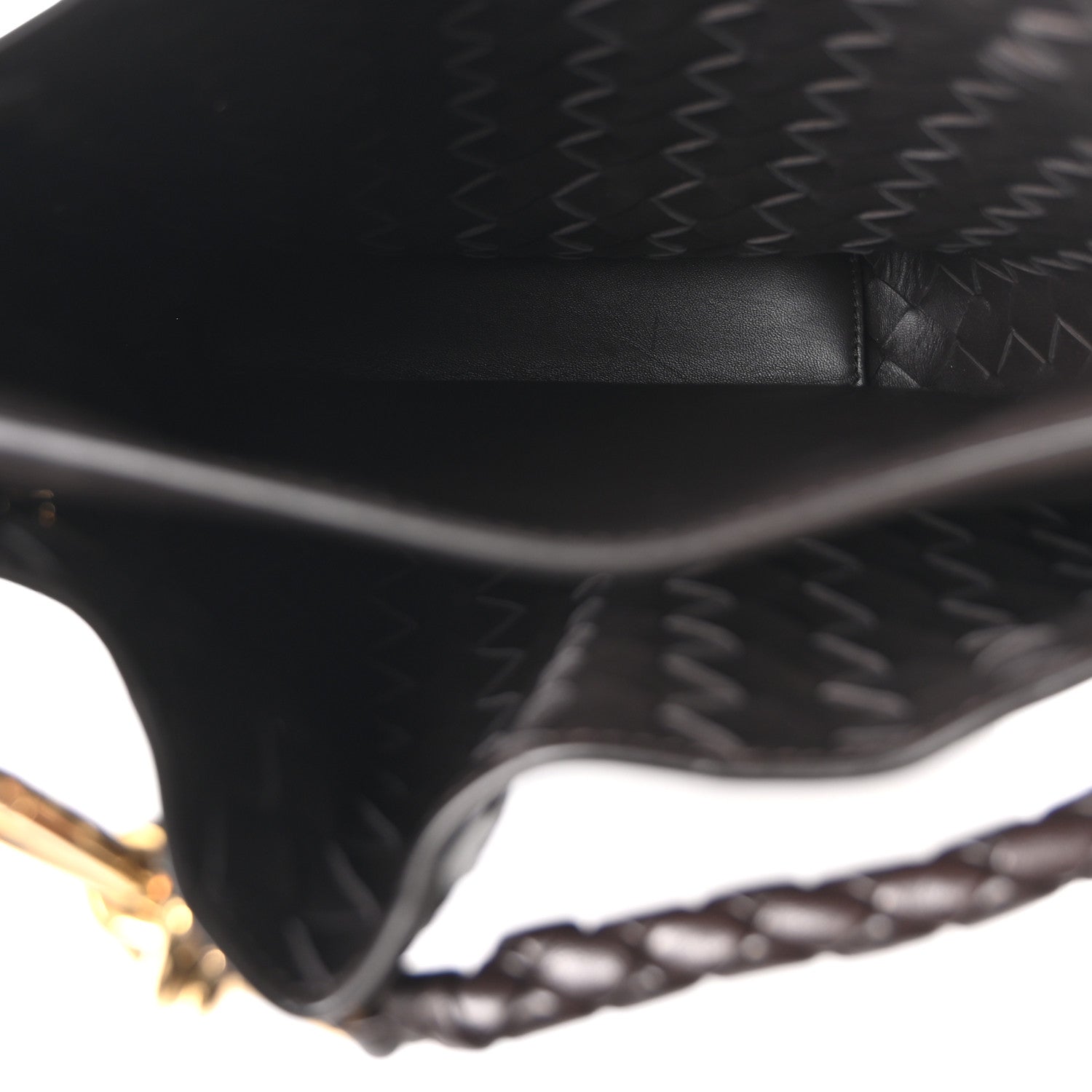 Nappa Intrecciato Small Andiamo Bucket Bag Fondant — view 5