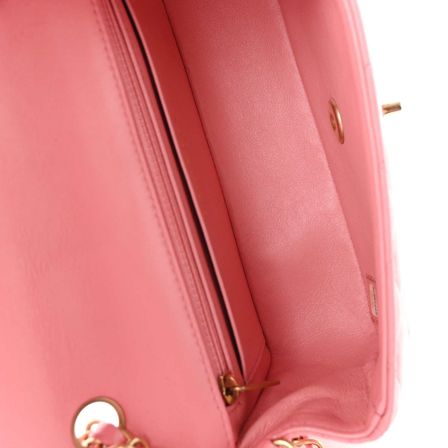 Lambskin Quilted Mini Rectangular Flap Pink — view 5