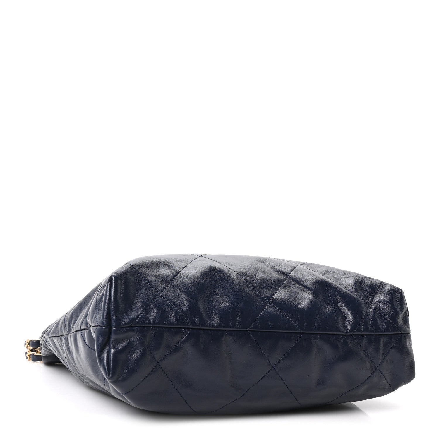 Shiny Calfskin Quilted Small Chanel 22 Navy — view 5