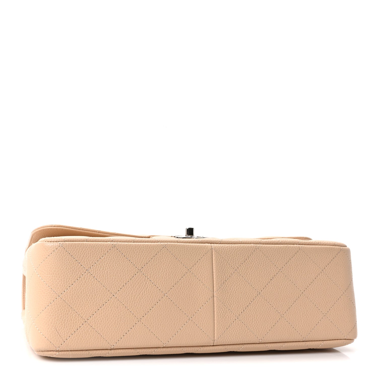 Caviar Quilted Jumbo Double Flap Beige Clair — view 4