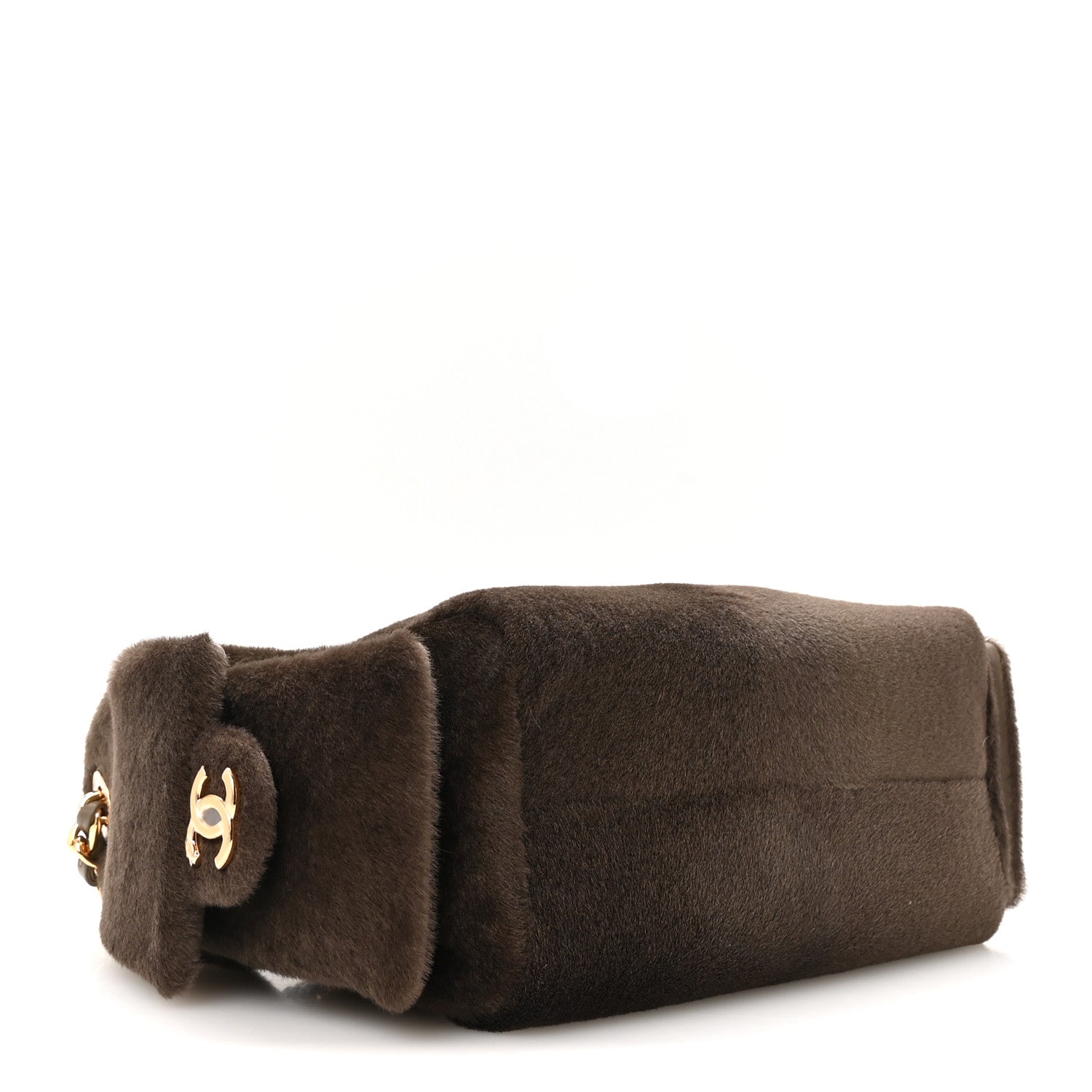 Pony Hair Mini Chanel 25 Handbag Dark Khaki — view 4