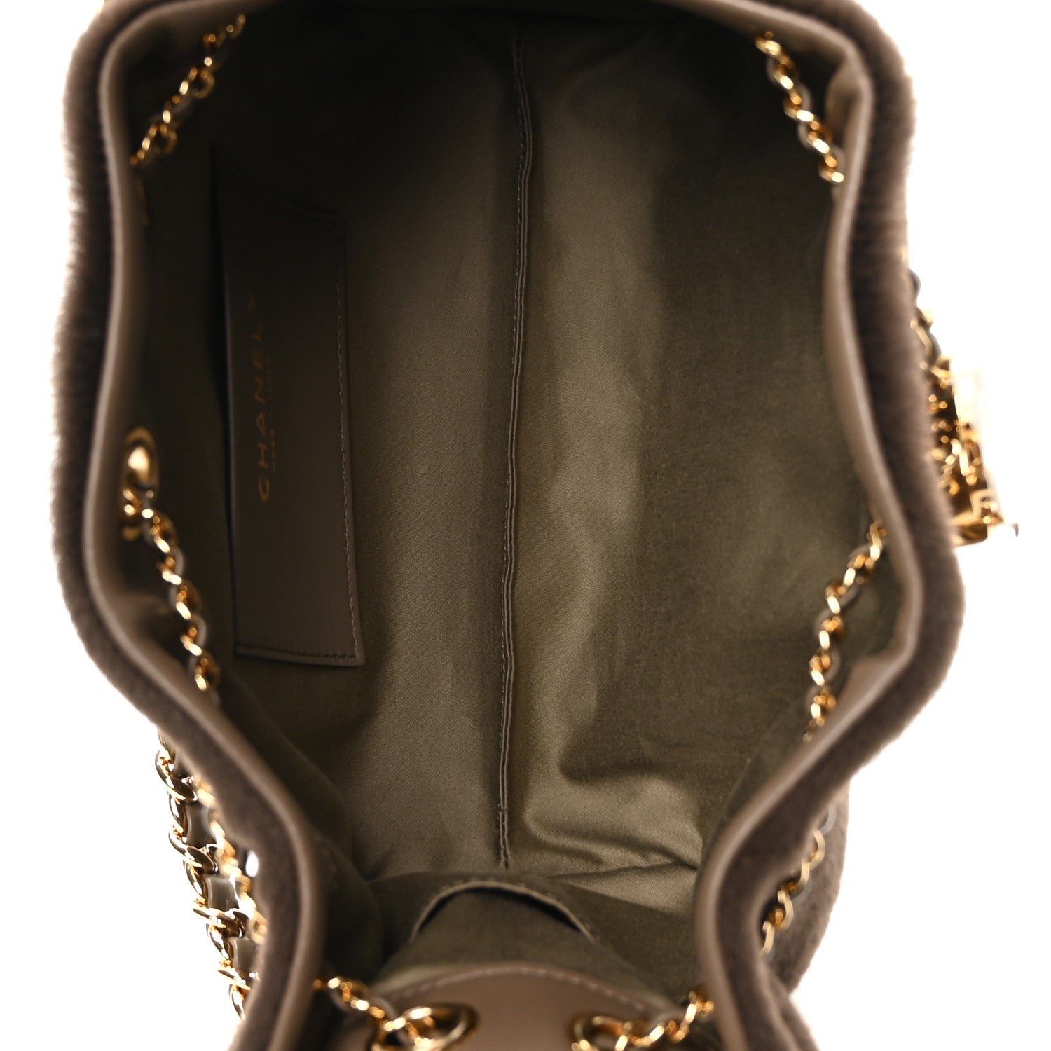 Pony Hair Mini Chanel 25 Handbag Dark Khaki — view 5