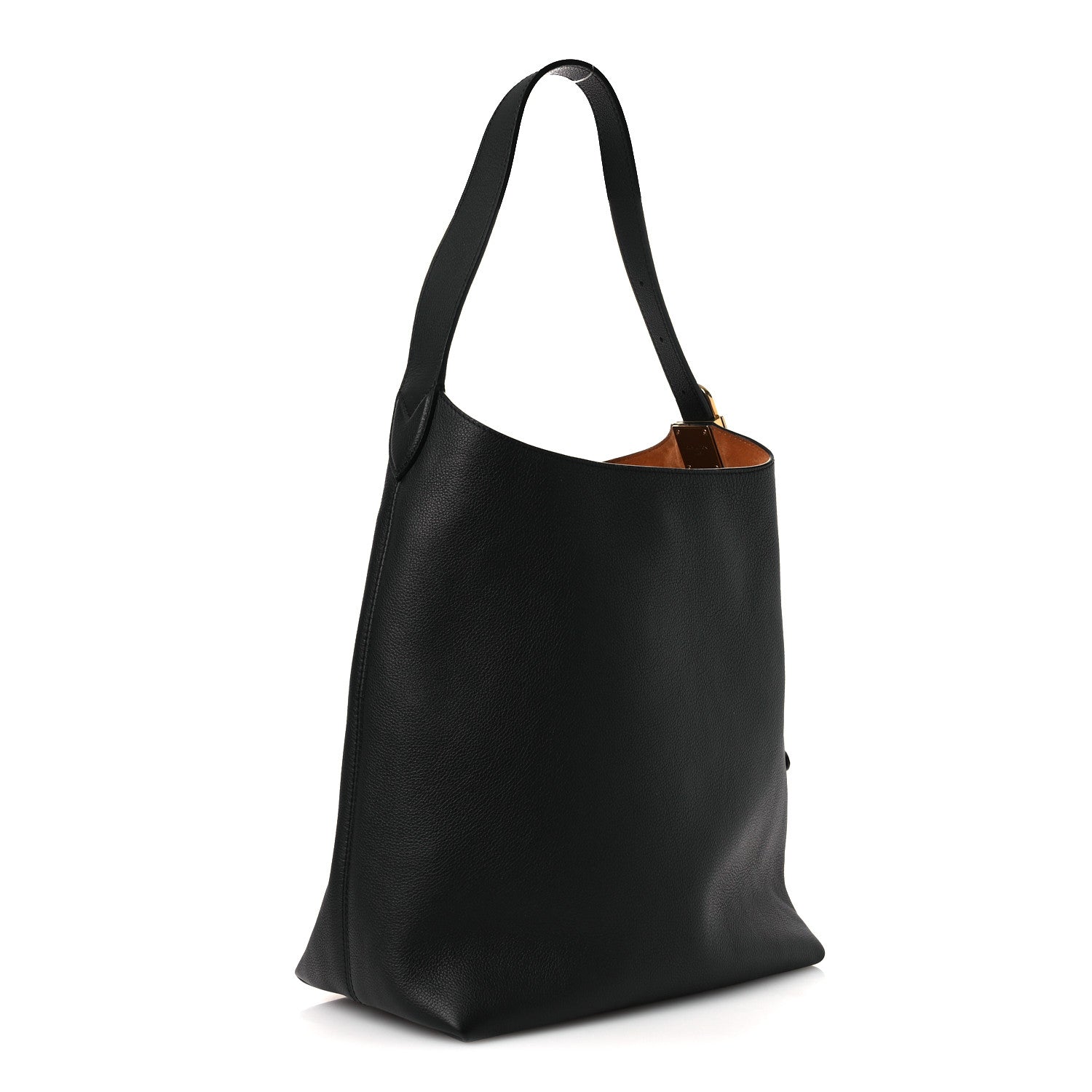 Grained Calfskin Low Key Hobo MM Black — view 4