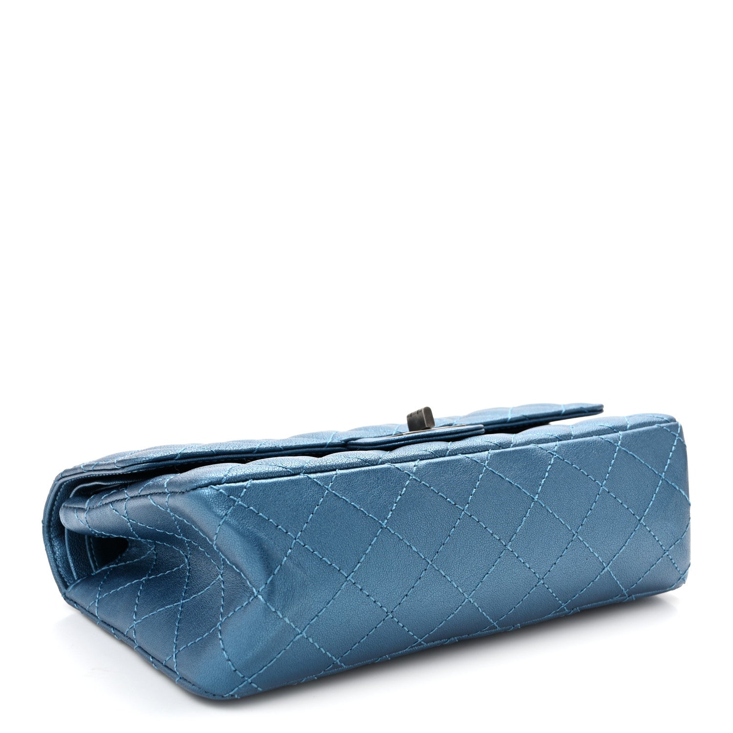 Metallic Sheepskin Quilted 2.55 Reissue 225 Flap  Blue — view 3