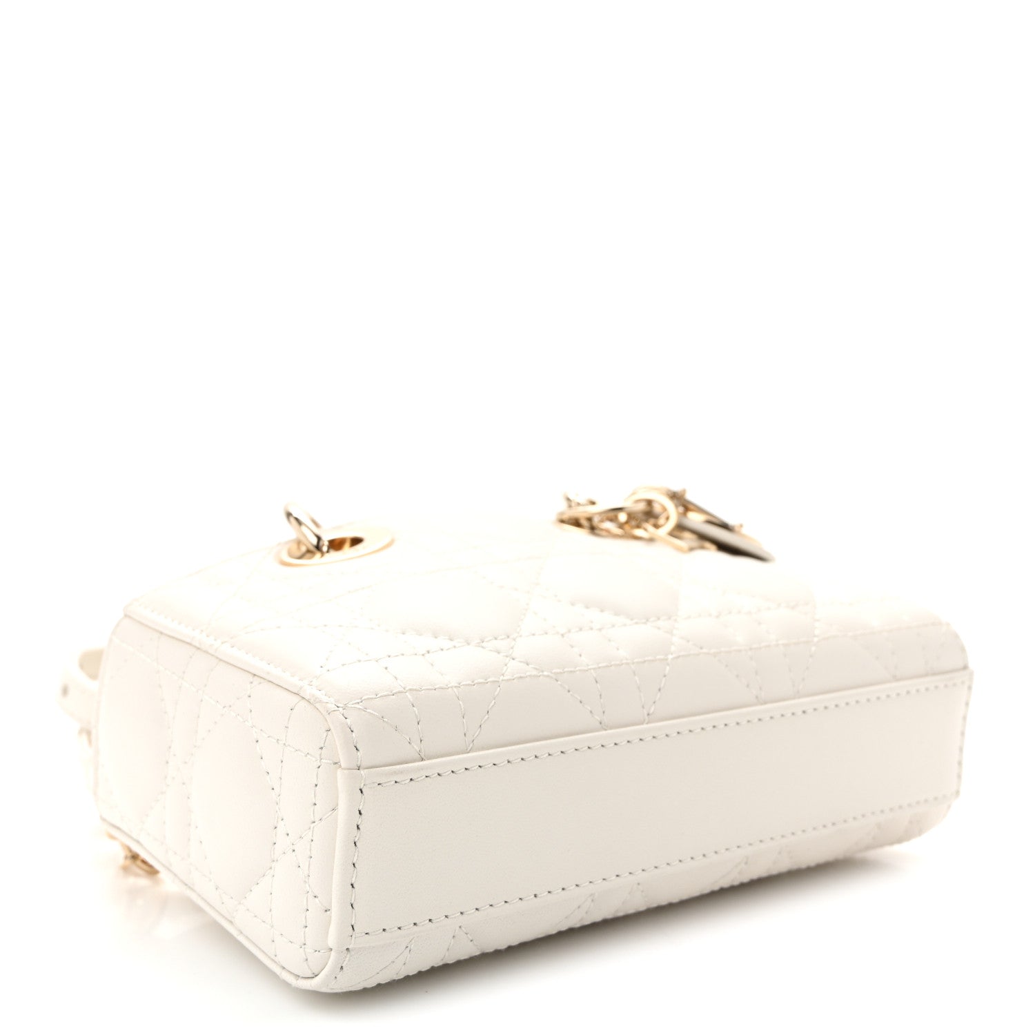Lambskin Cannage Micro Lady D-Joy Latte — view 3
