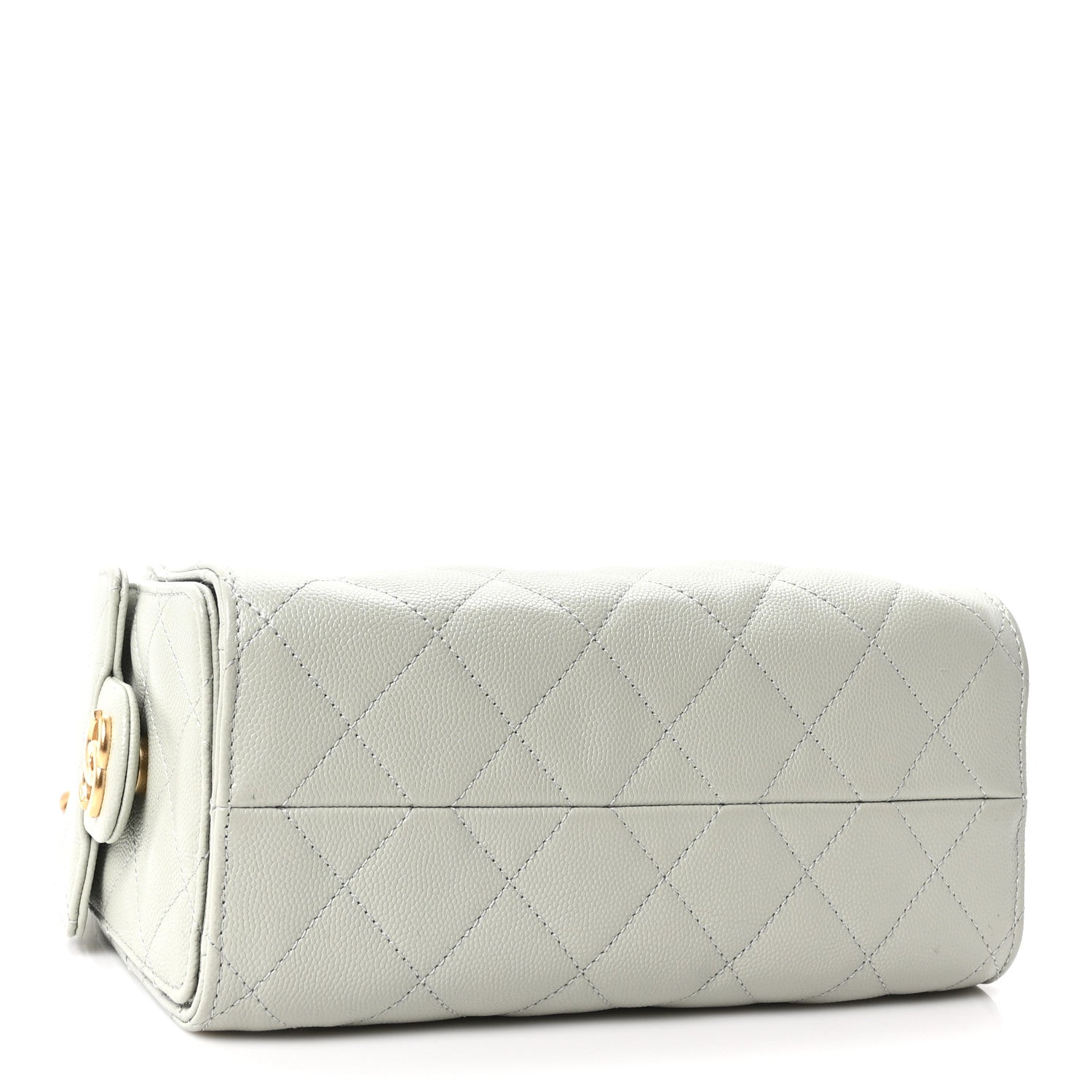 Caviar Quilted Mini Chanel 25 Handbag Light Green — view 4
