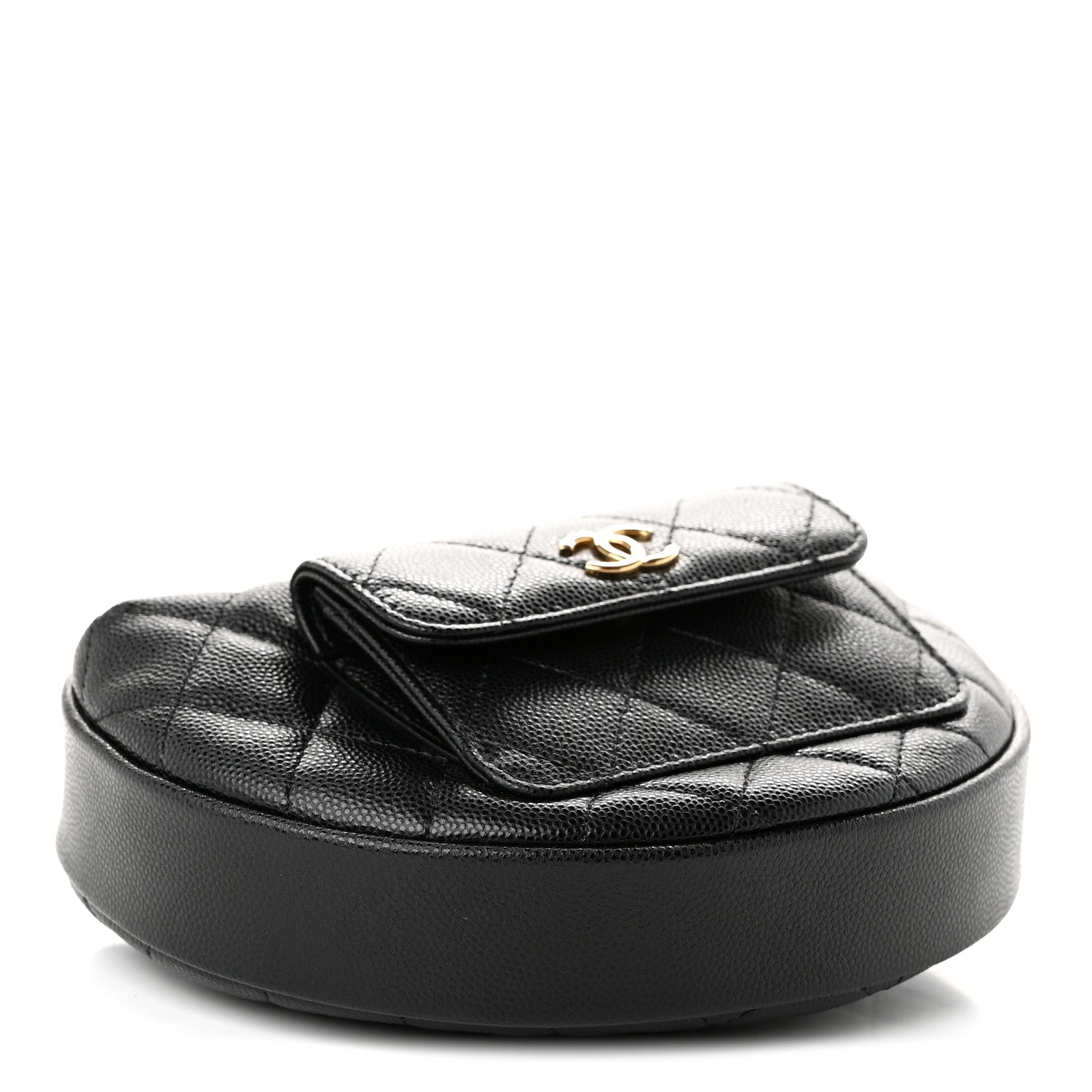 Caviar Quilted Polly Pocket Pouch Hobo Black — view 4