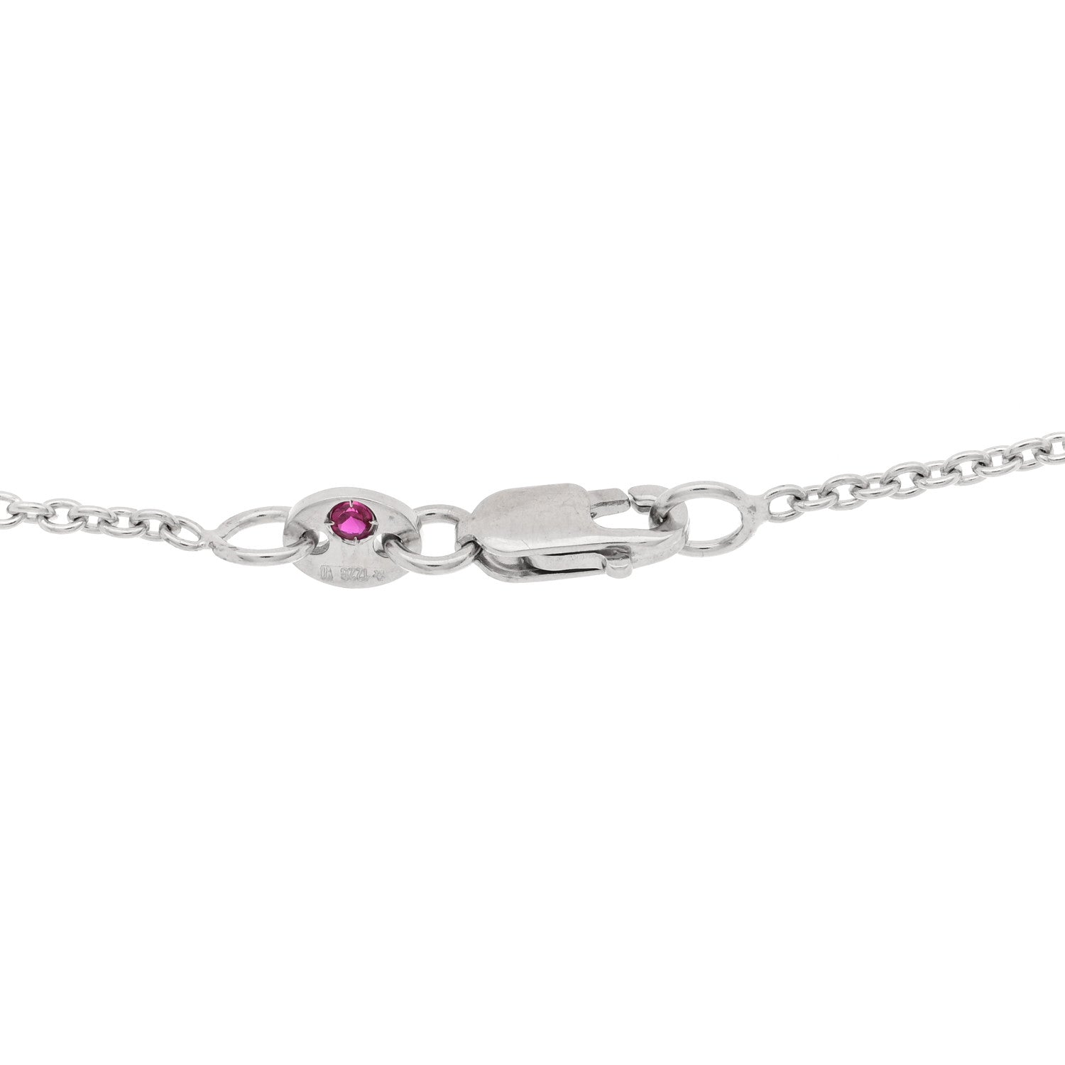 18K White Gold Diamond 3.20ctw Diamonds By The Inch Station Necklace — view 4