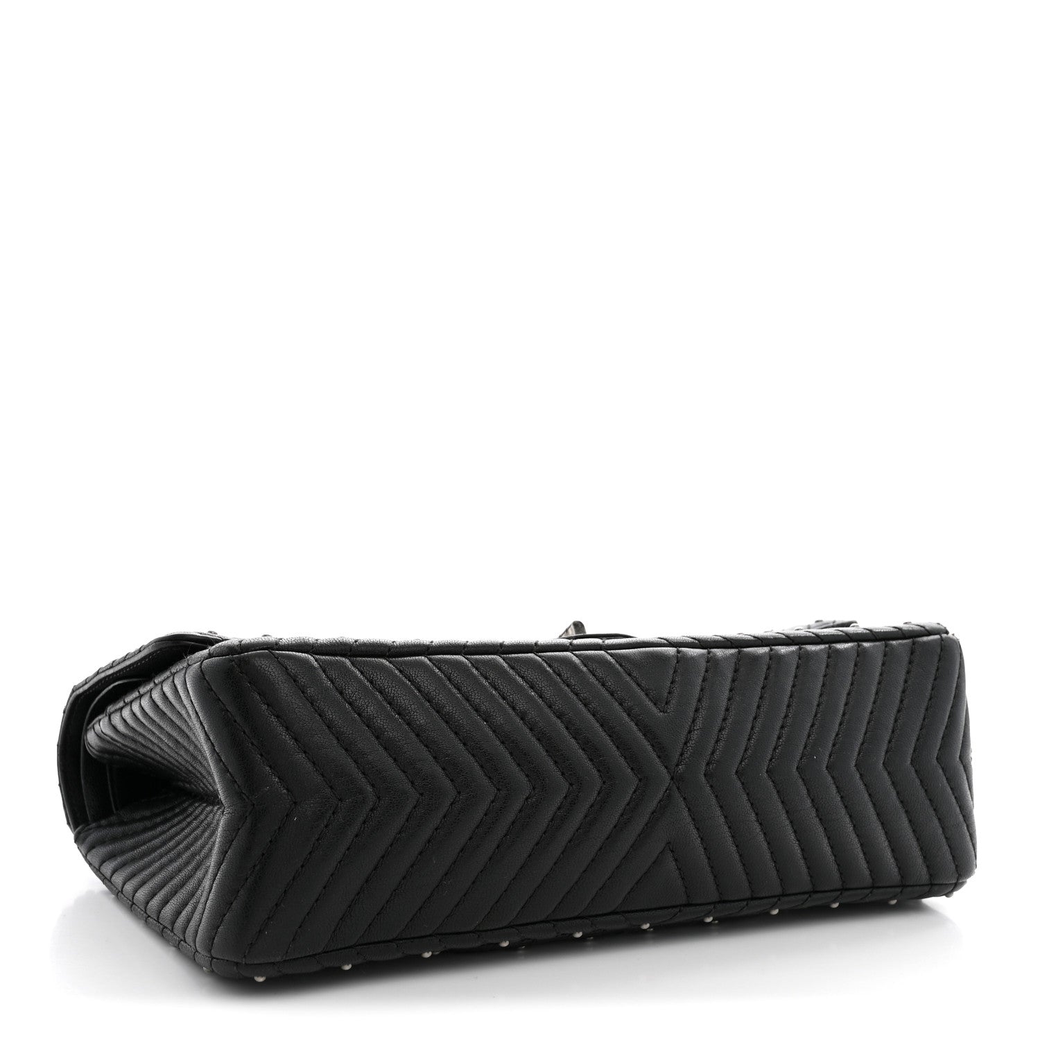 Sheepskin Chevron Quilted Studded 2.55 Reissue 226 Flap Black — view 4