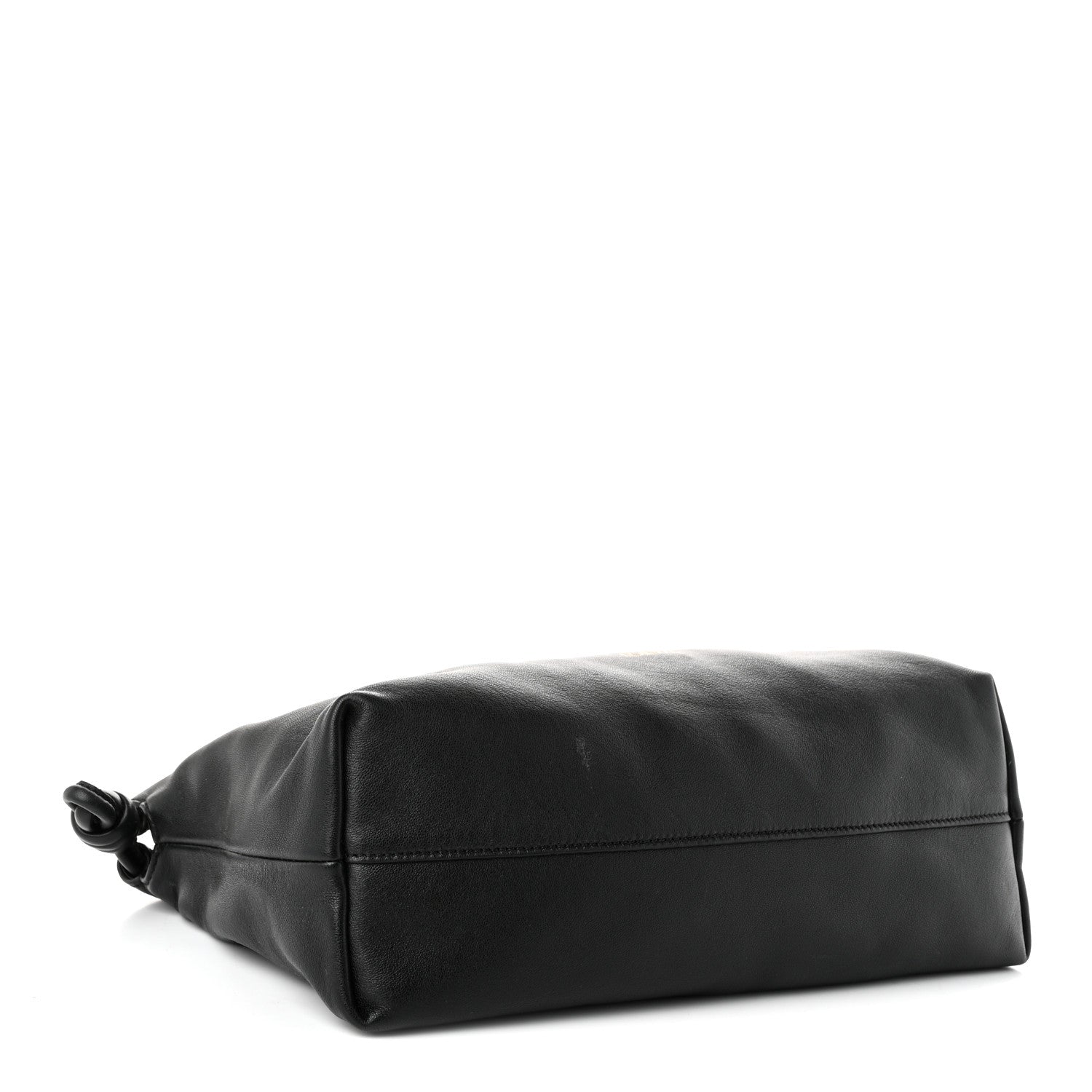 Mellow Nappa Medium Donut Chain Flamenco Knot Clutch Black — view 4