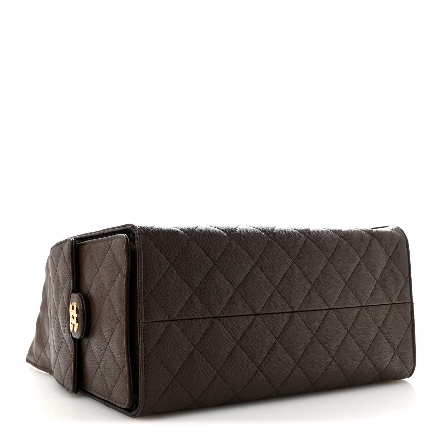 Caviar Quilted Medium Chanel 25 Handbag Dark Brown — view 5