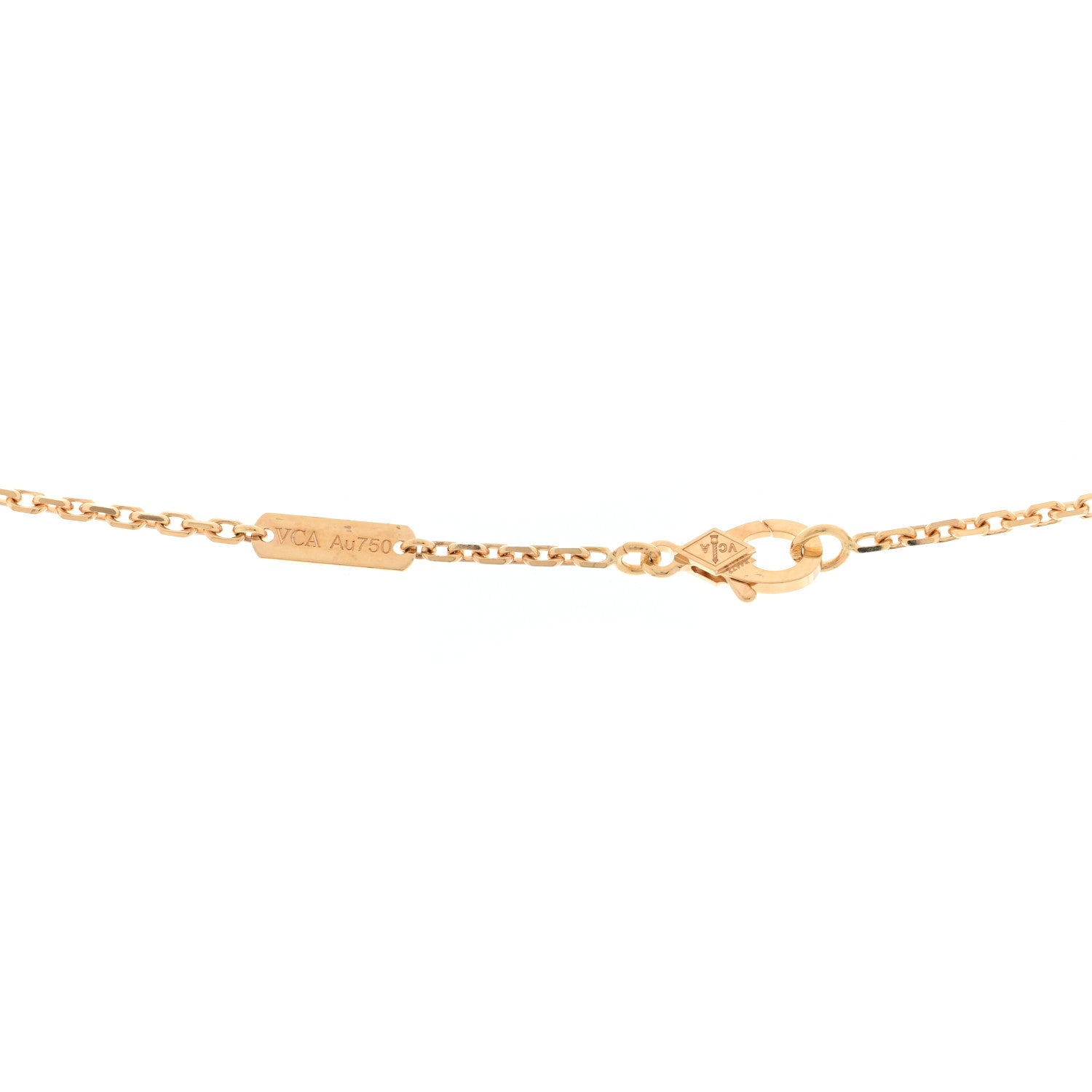 18K Yellow Gold Guilloche Magic Alhambra Long Necklace — view 4