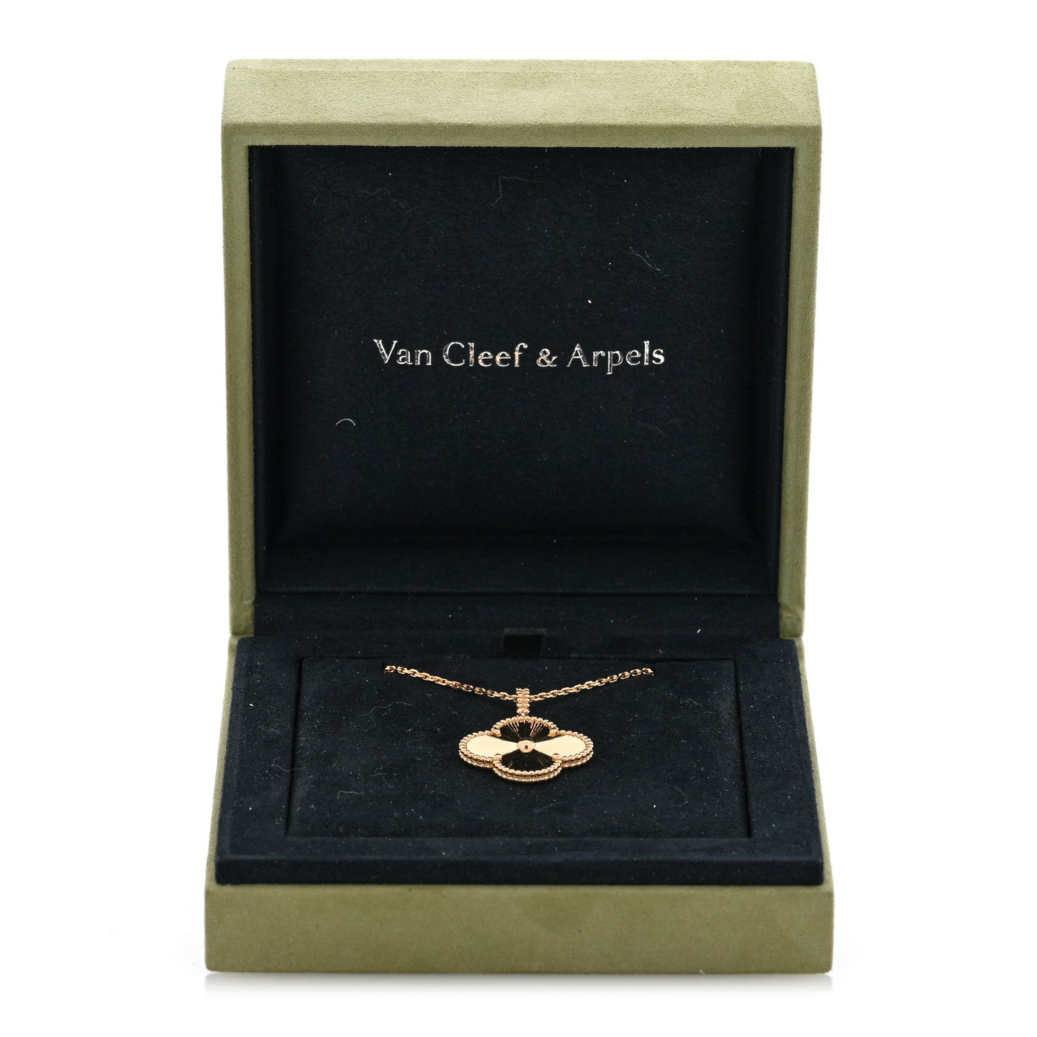 18K Yellow Gold Guilloche Magic Alhambra Long Necklace — view 5