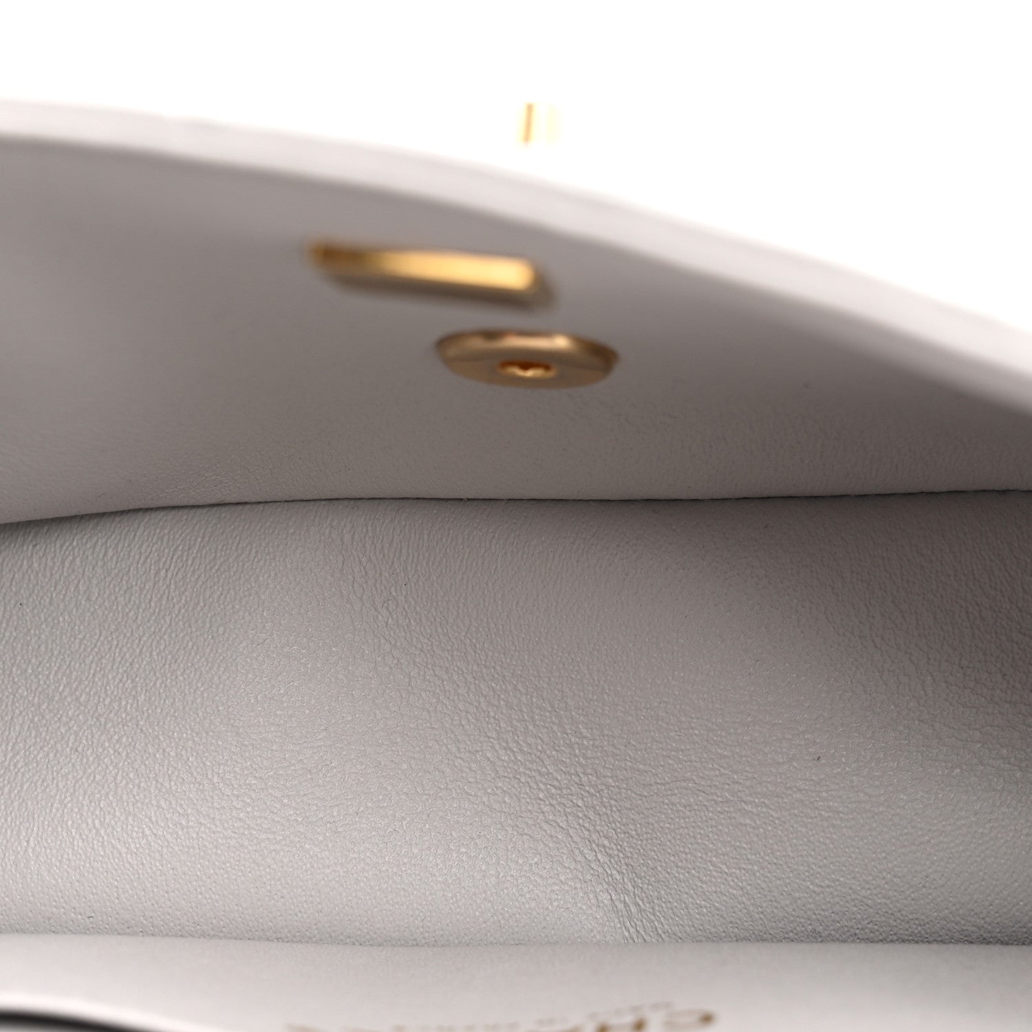 Lambskin Quilted Mini Top Handle Rectangular Flap Grey — view 5