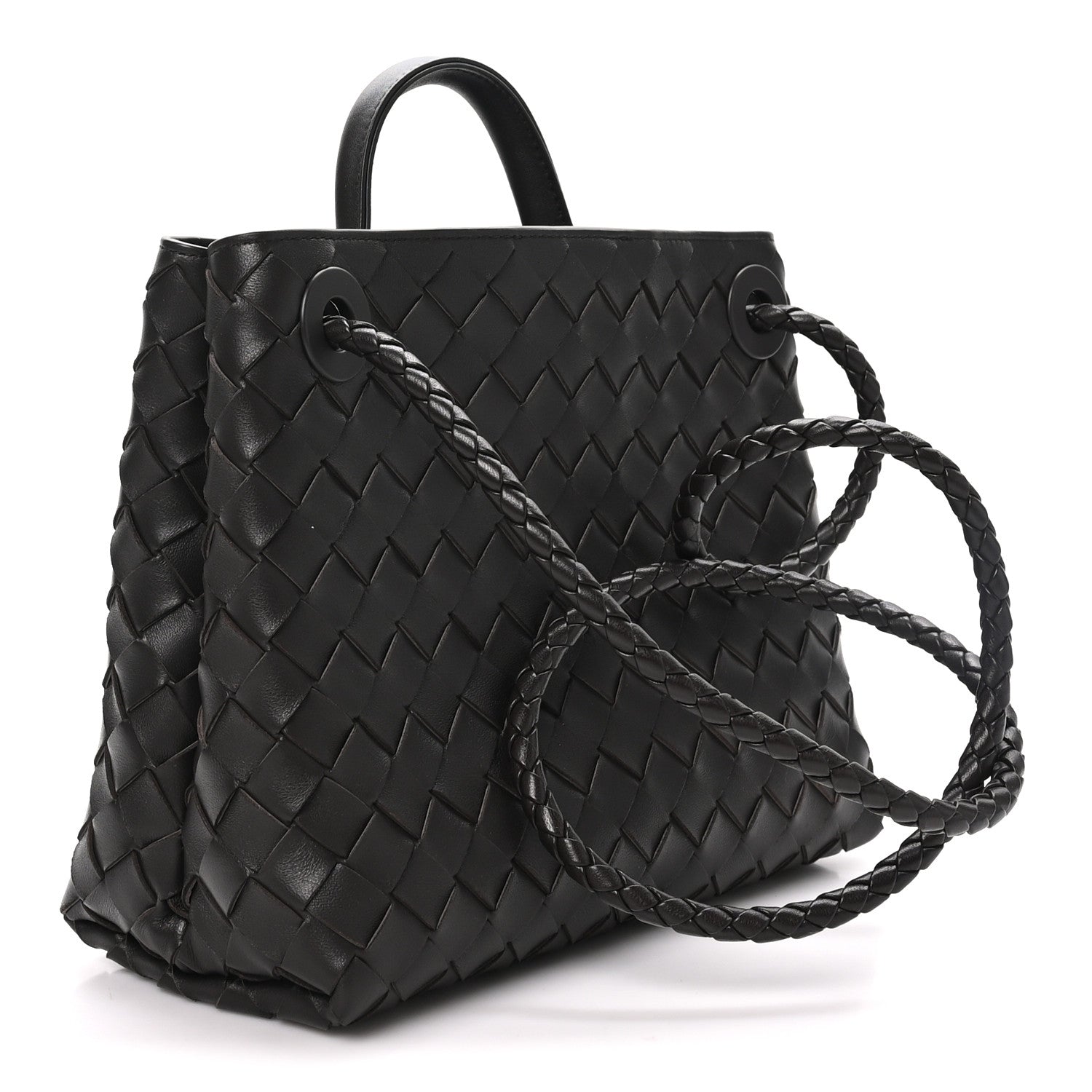 Nappa Intrecciato Small Andiamo Shoulder Bag Fondant — view 3
