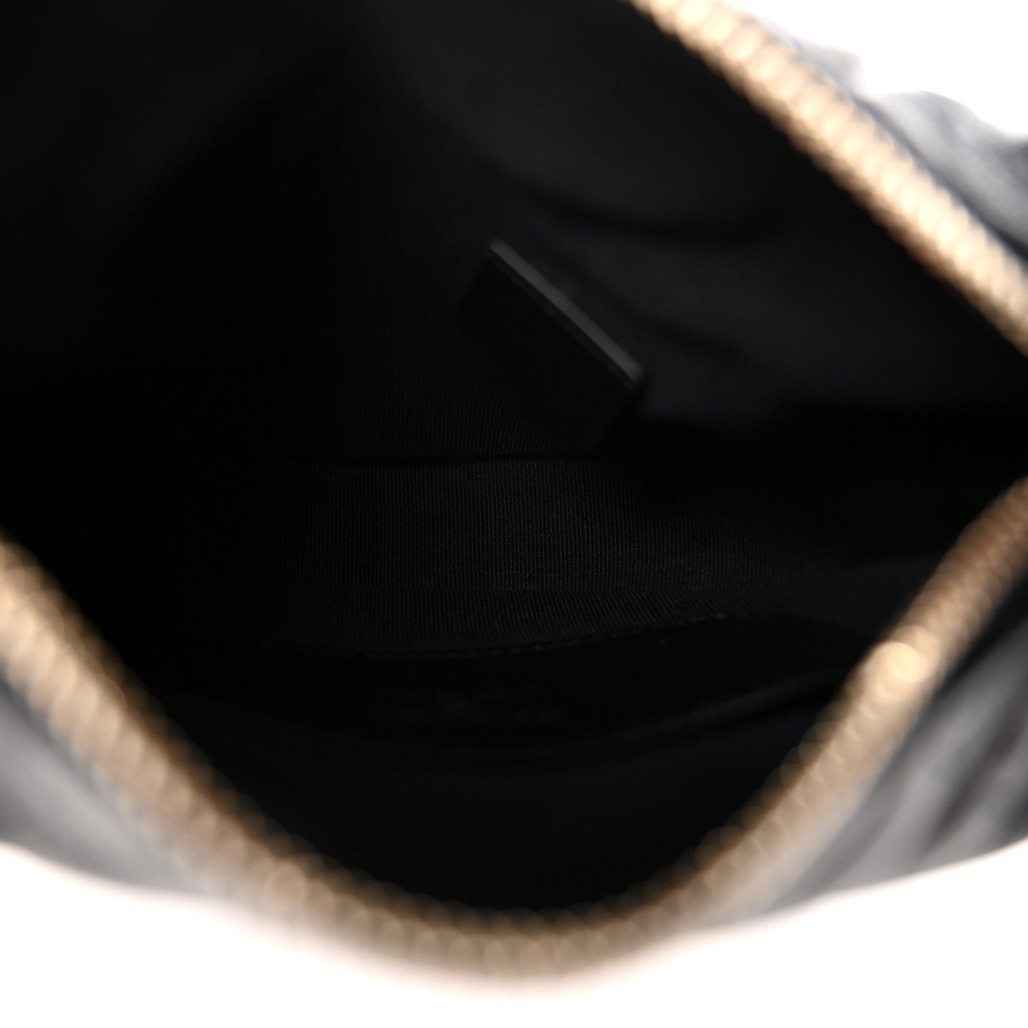 Lambskin Quilted Chain Around Pouch Hobo Black — view 5