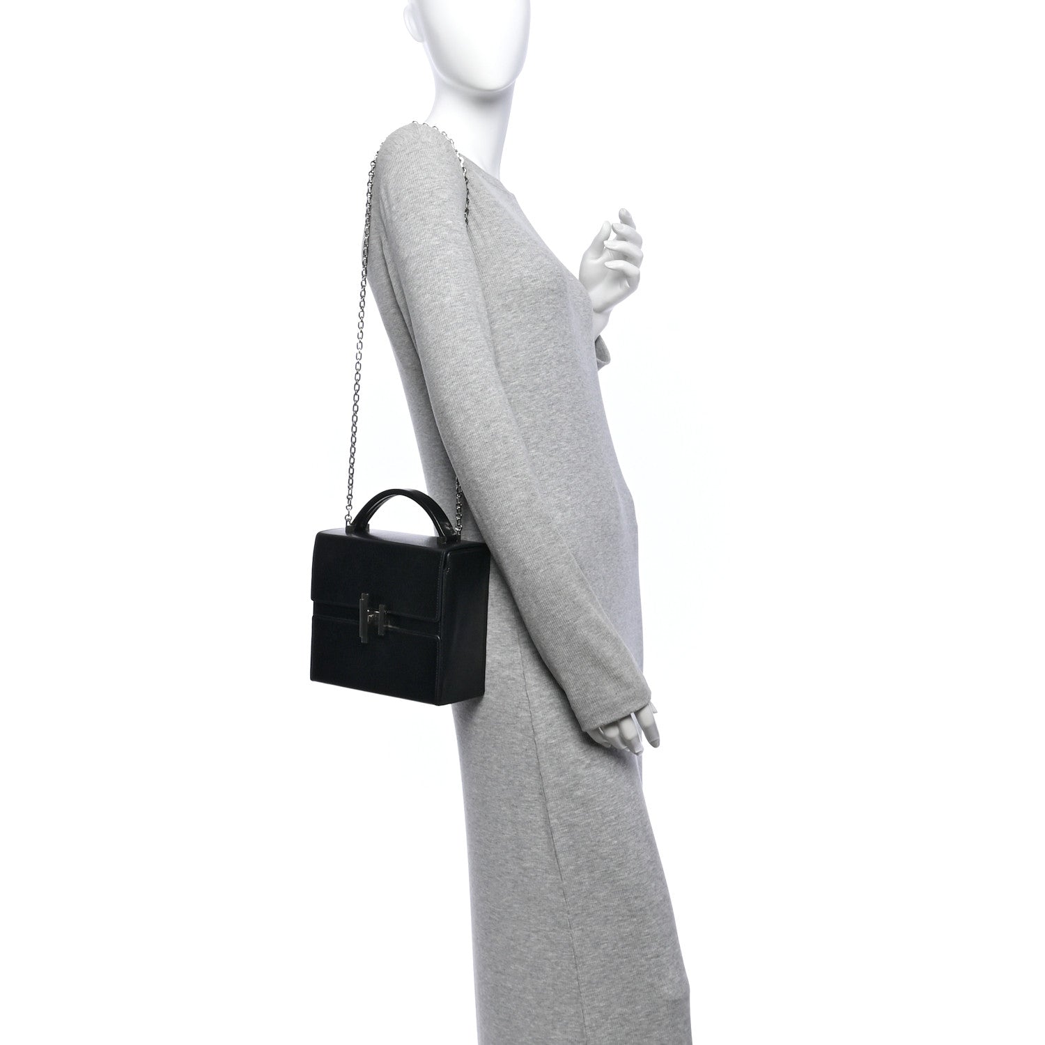 Chevre Chamkila Cinhetic Boxy Top Handle Bag Black — view 2