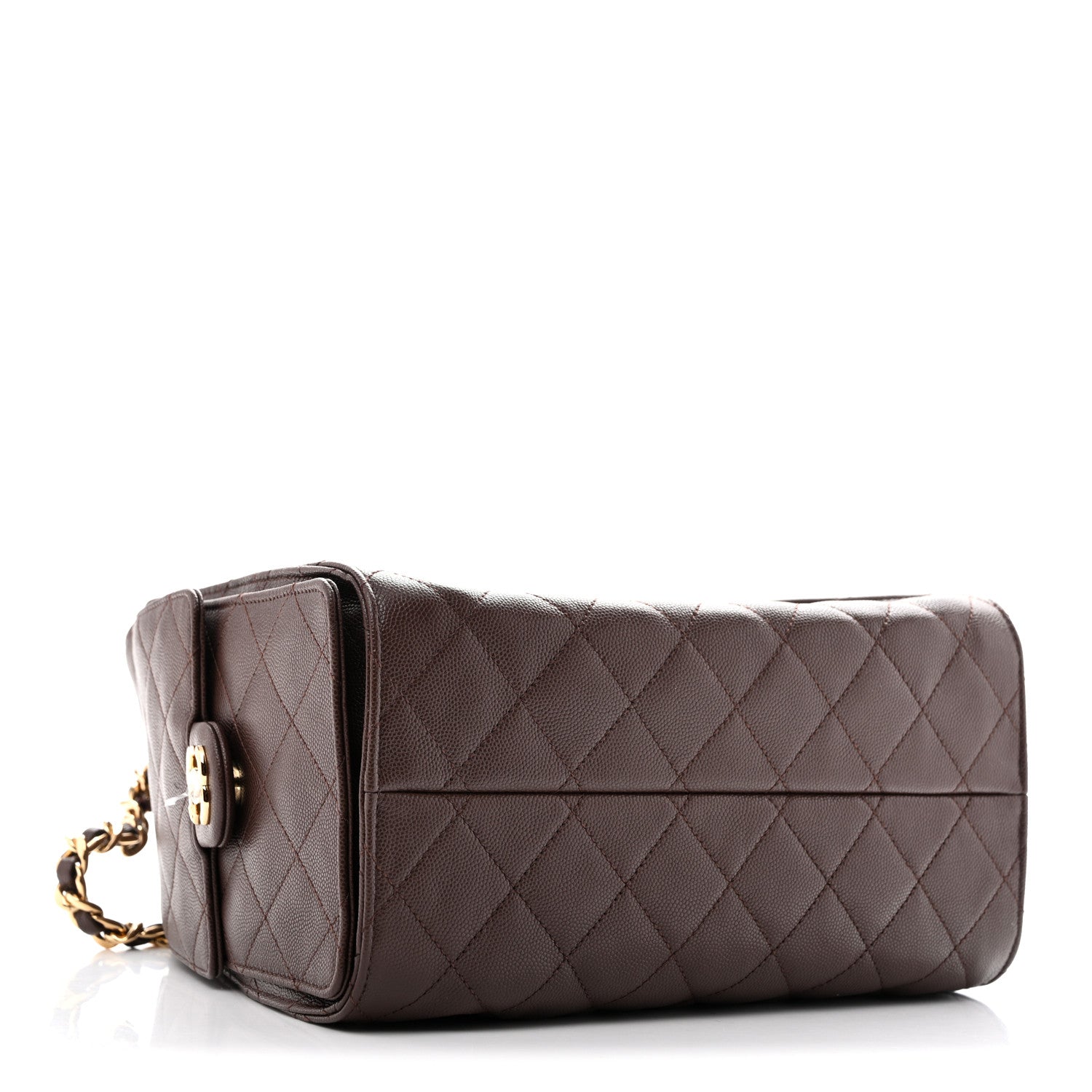 Caviar Quilted Small Chanel 25 Handbag Dark Brown — view 4