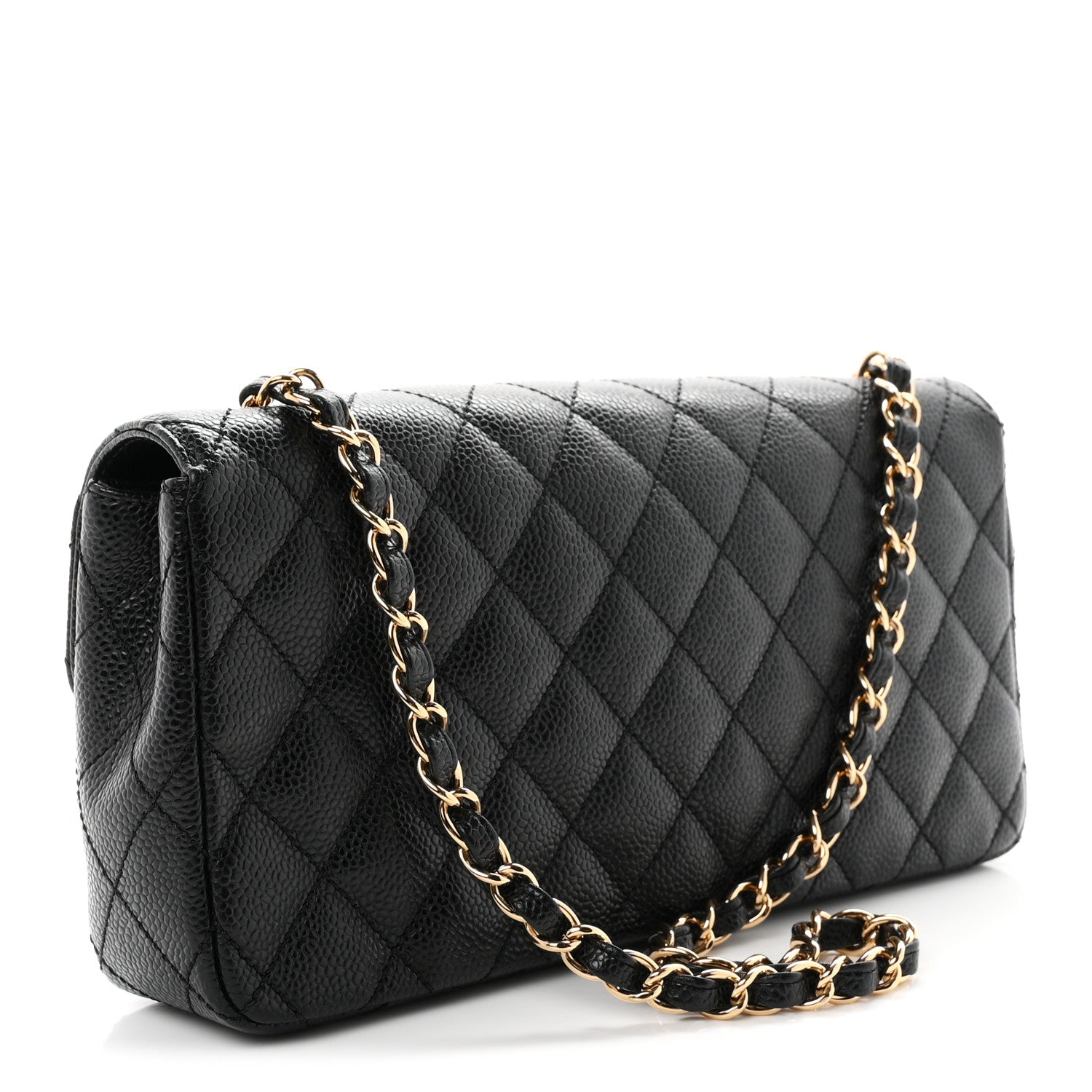 Caviar Quilted East West Flap Black Black — view 2