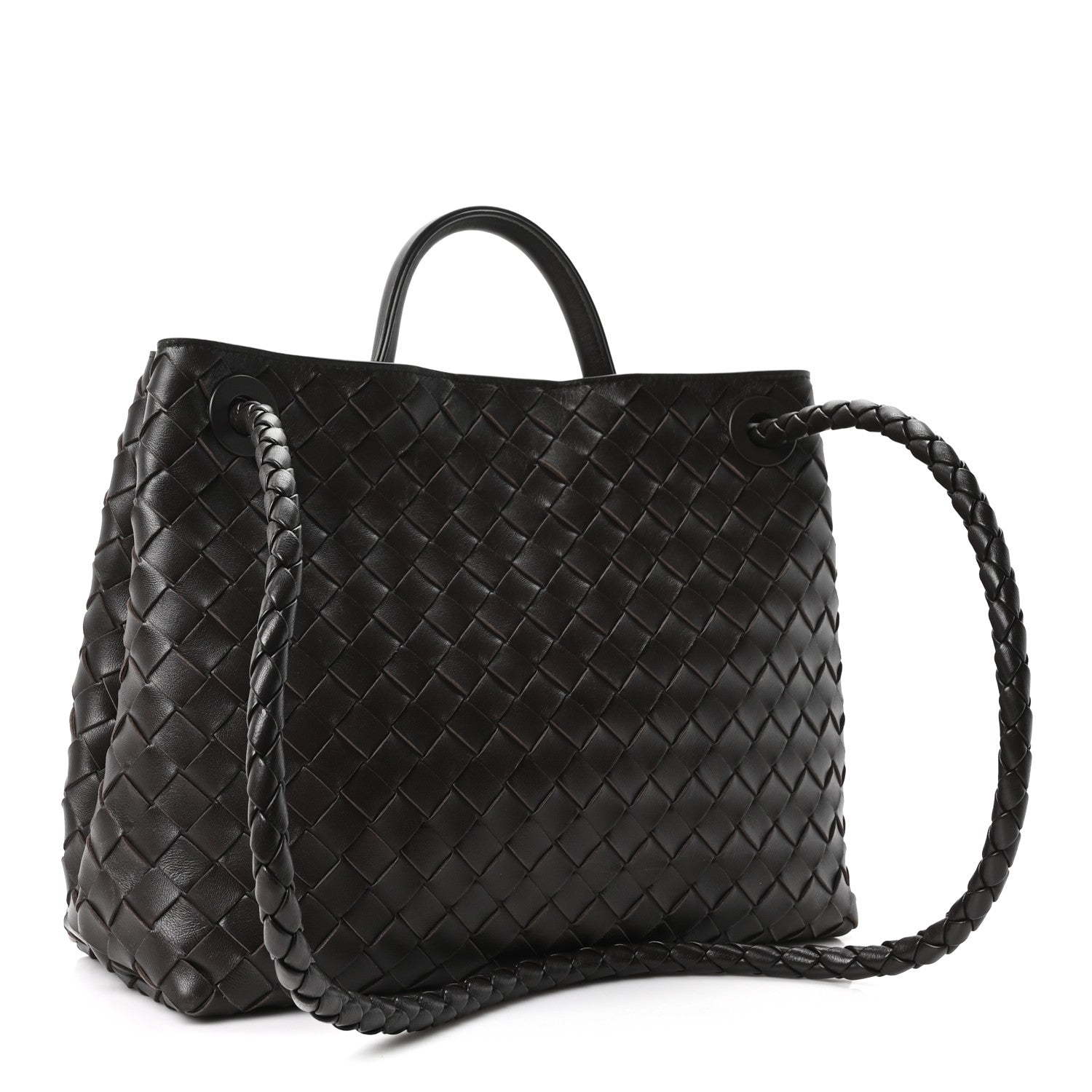 Nappa Intrecciato Medium Andiamo Shoulder Bag Fondant — view 3