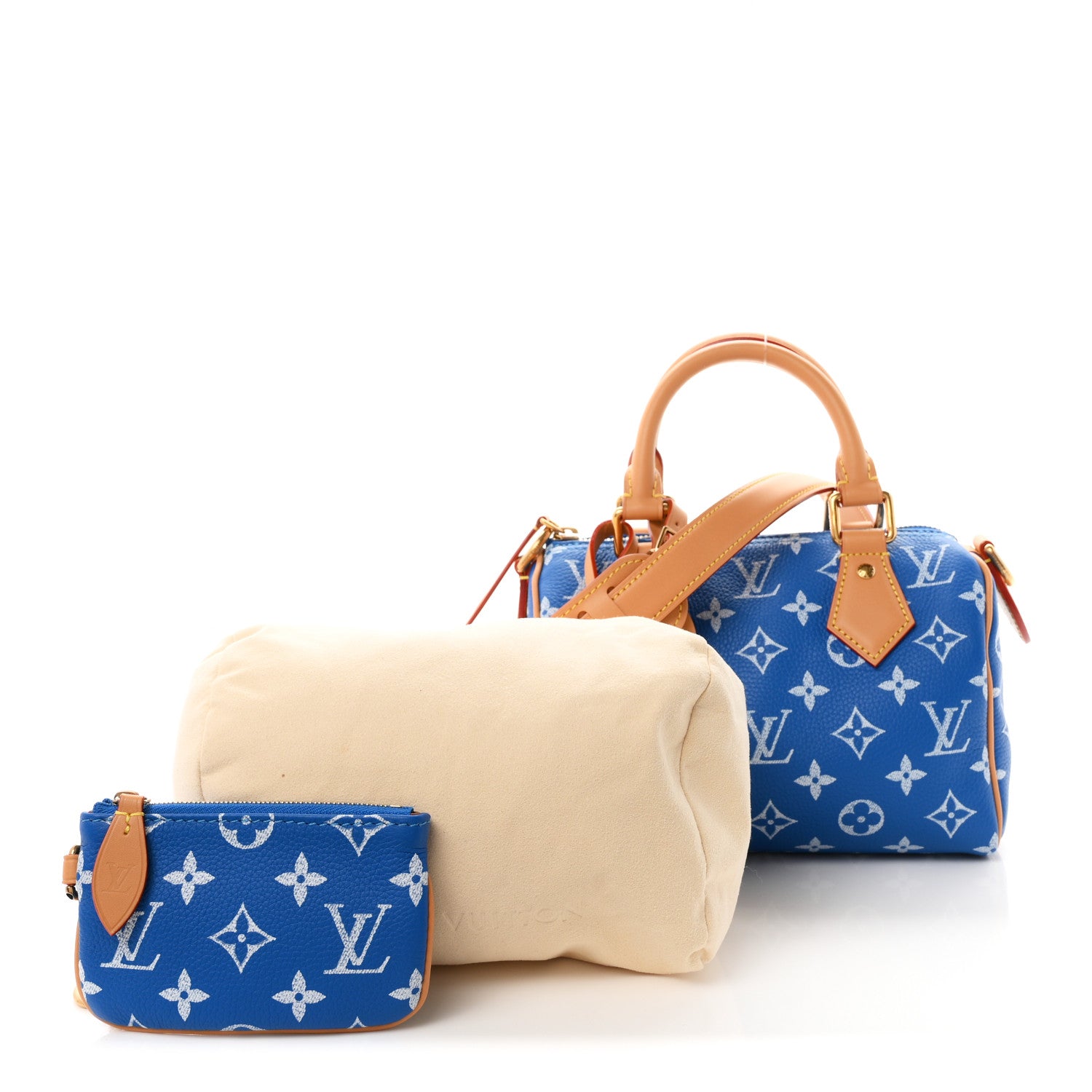 Calfskin Monogram Speedy P9 Bandouliere 20 Blue — view 3