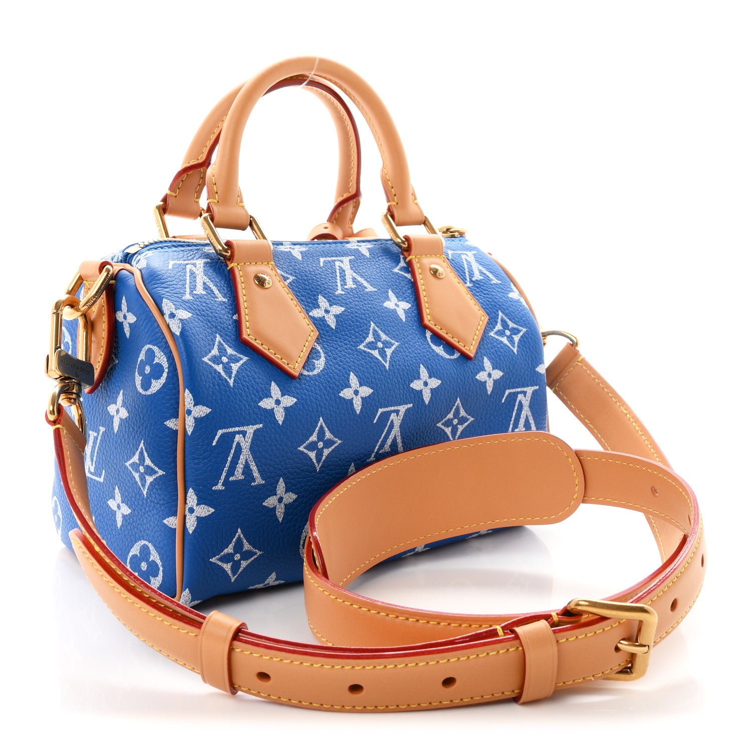 Calfskin Monogram Speedy P9 Bandouliere 20 Blue — view 4