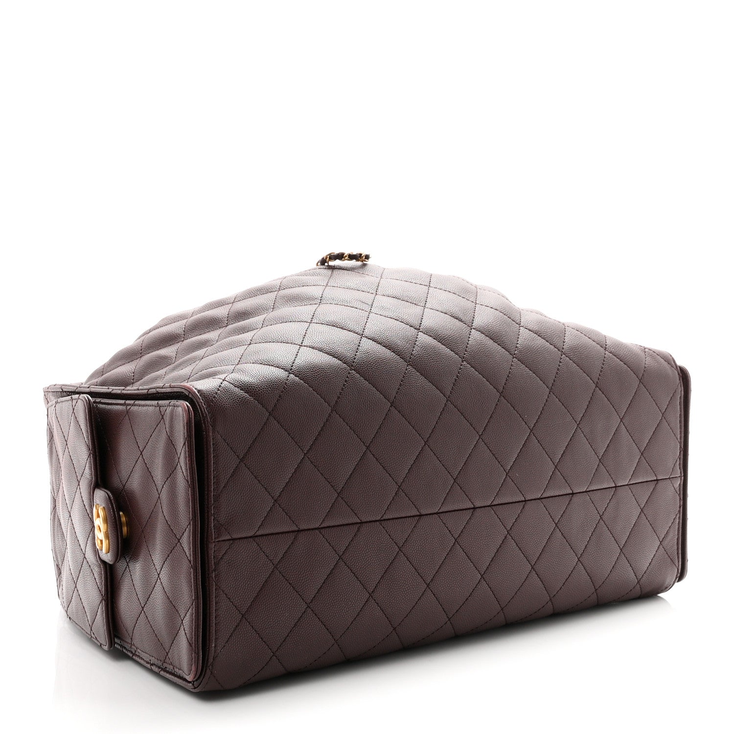 Caviar Quilted Large Chanel 25 Handbag Dark Brown — view 5