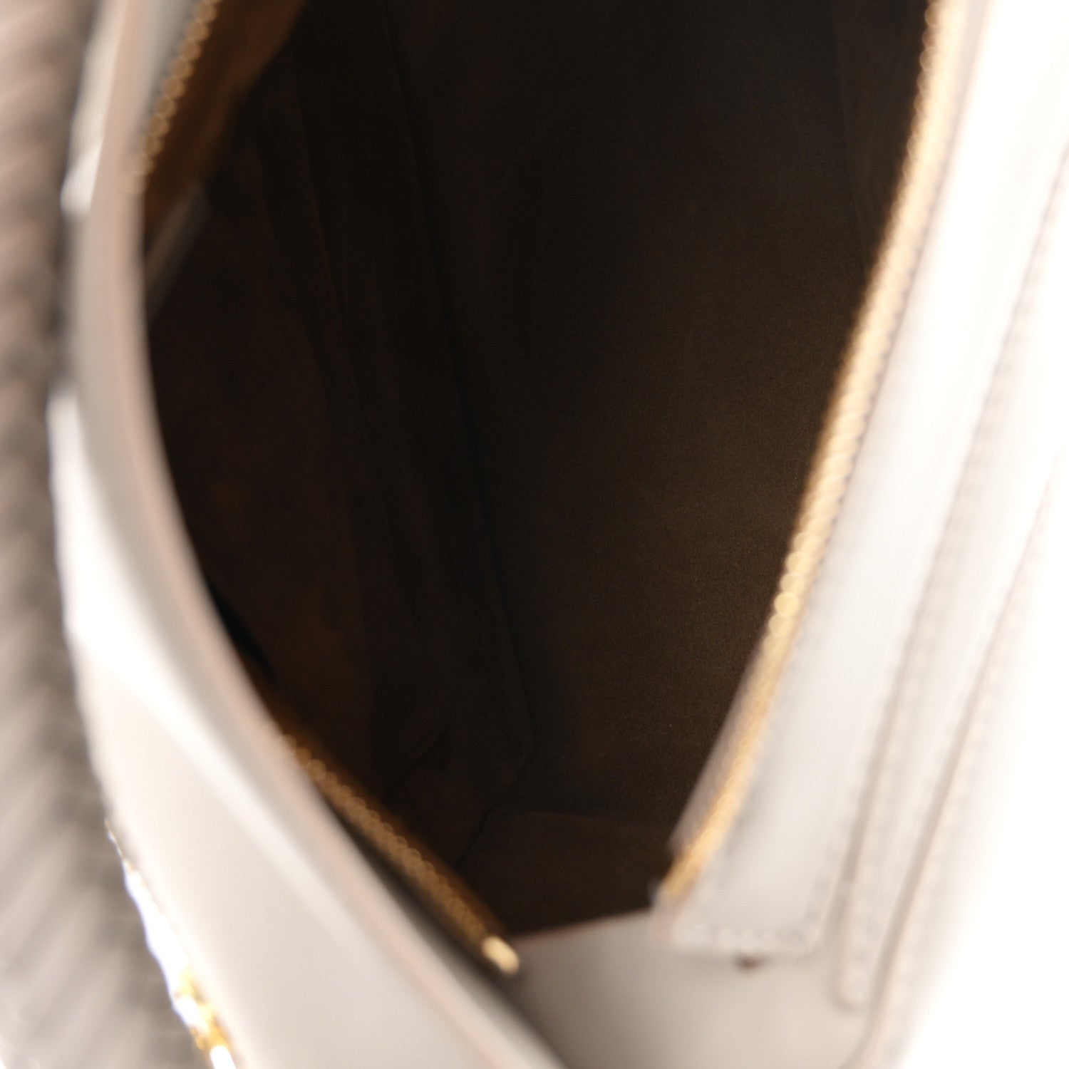 Calfskin Small Woven Puzzle Bag Shell Grey — view 5