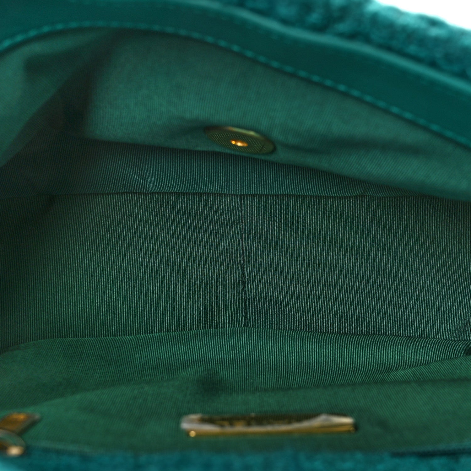 Tweed Quilted Medium Chanel 19 Flap Green — view 5