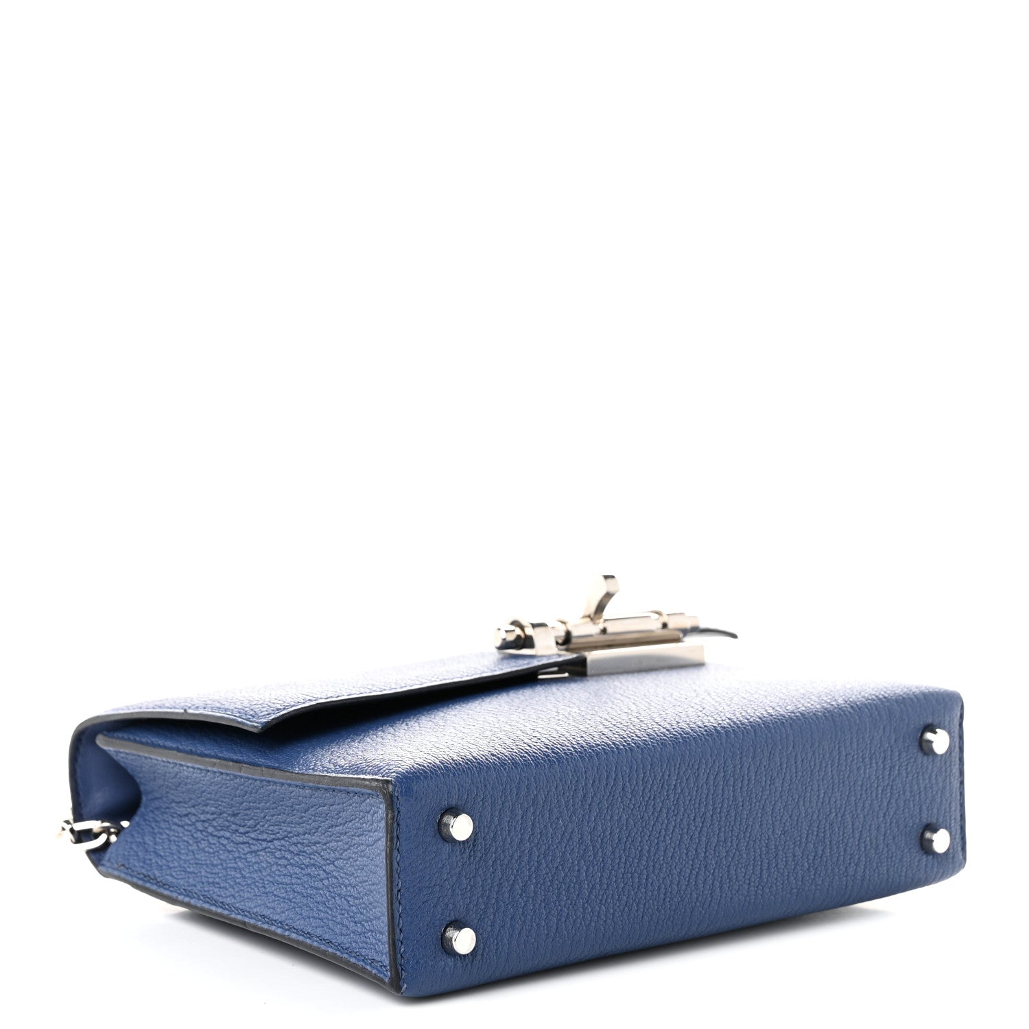 Chevre Mysore Mini Verrou Chaine Bag Bleu Agate — view 4