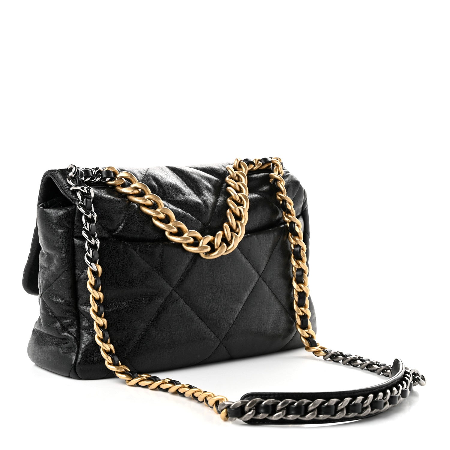 Lambskin Quilted Large Chanel 19 Flap Black — view 3
