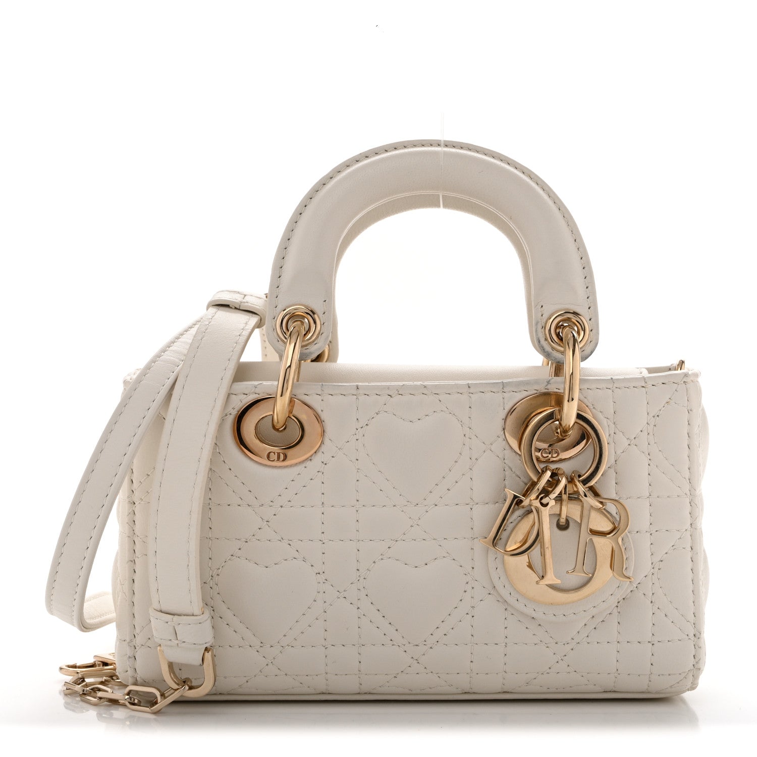 Lambskin Cannage Dioramour Micro Lady D-Joy Latte