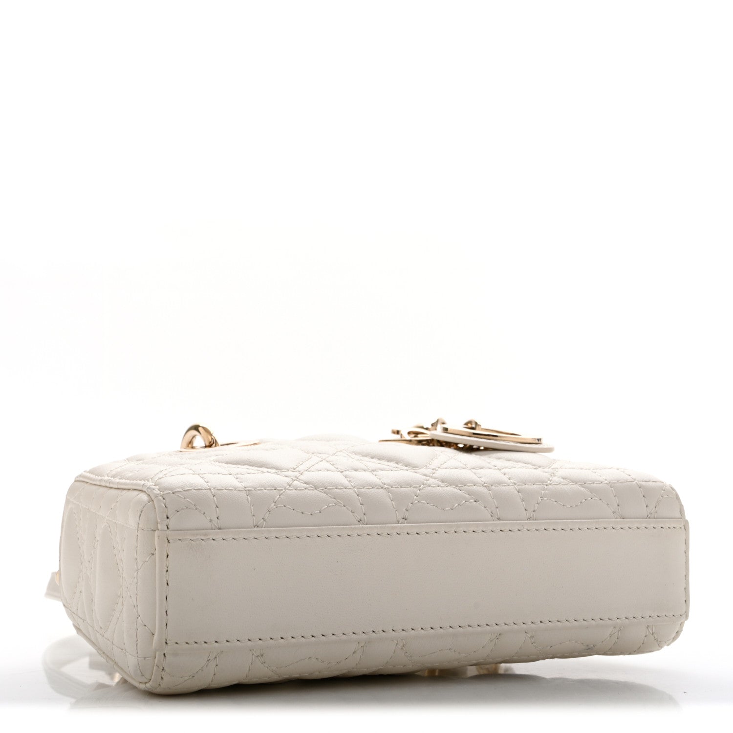 Lambskin Cannage Dioramour Micro Lady D-Joy Latte — view 4