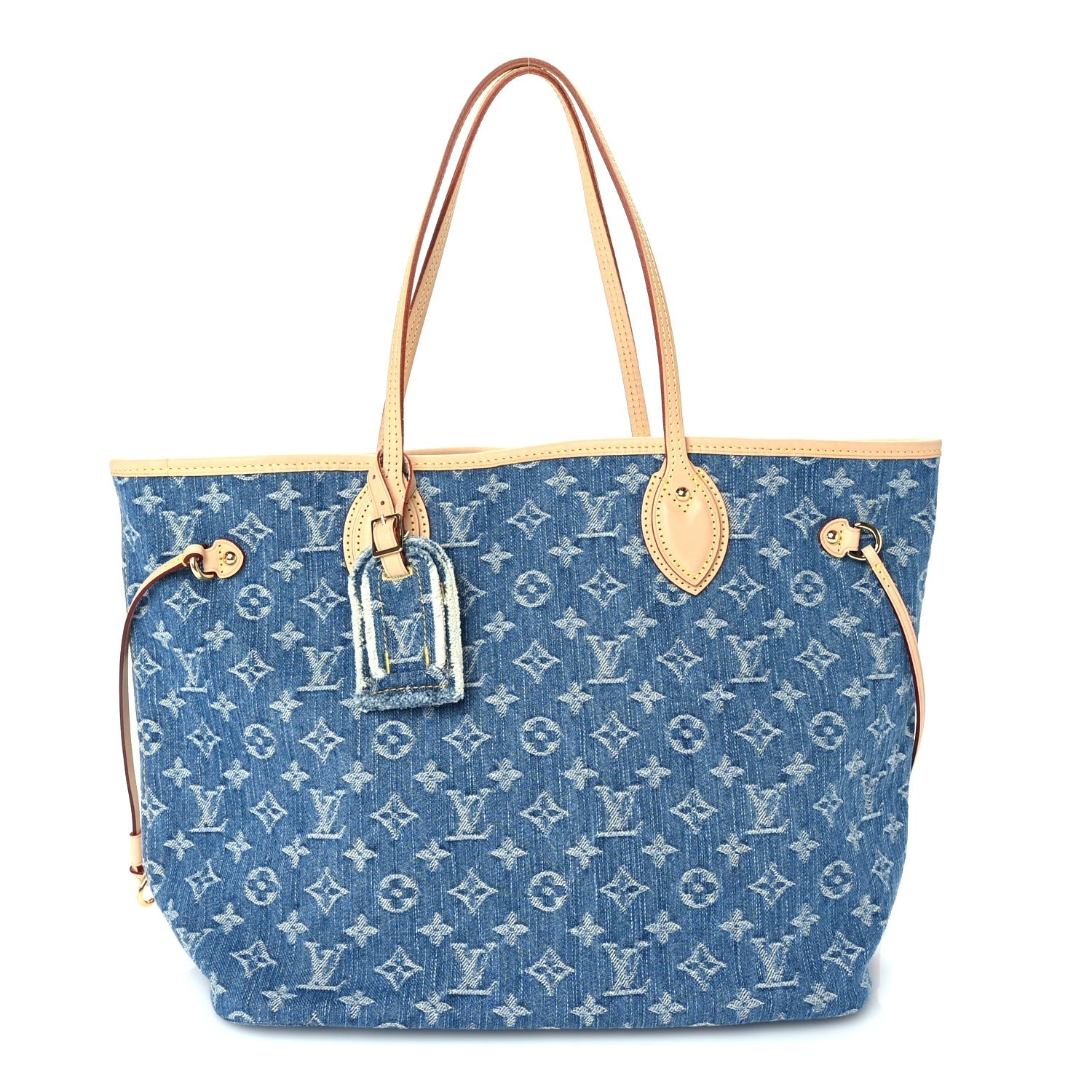 Monogram Denim Neo Neverfull MM Blue — view 2