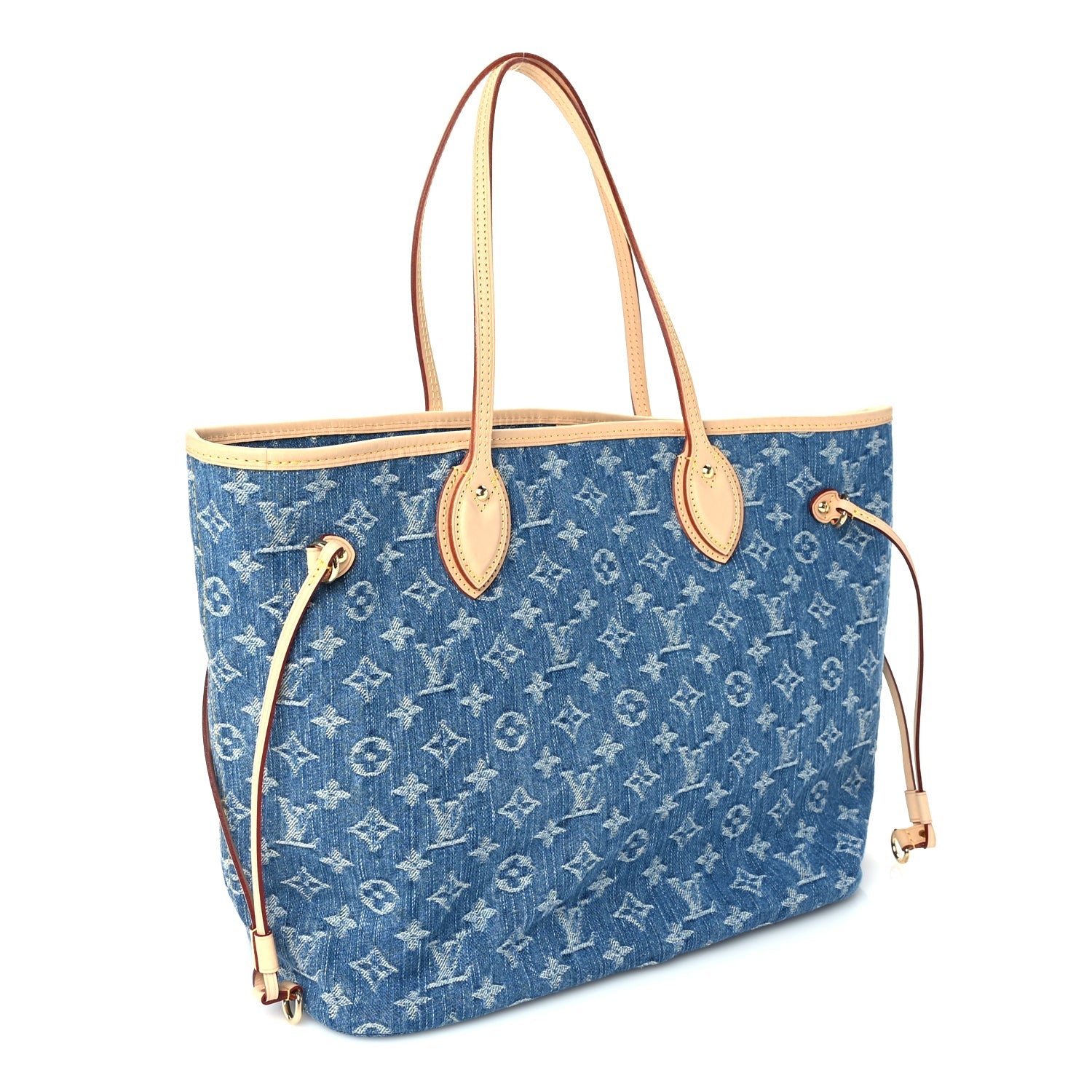 Monogram Denim Neo Neverfull MM Blue — view 3