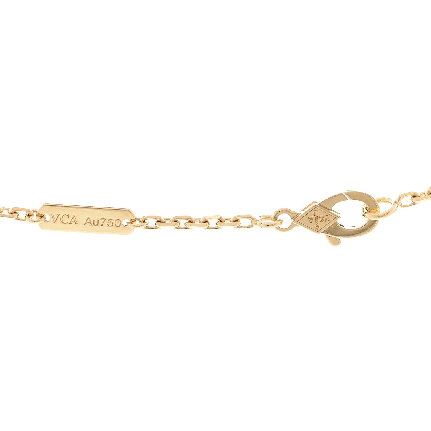 18K Yellow Gold Black Onyx Magic Alhambra Pendant Necklace — view 4
