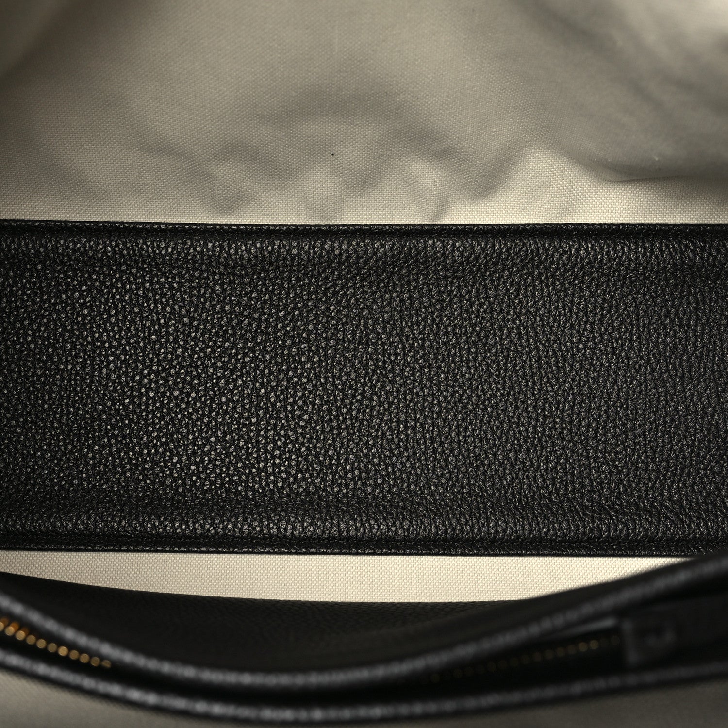 Grained Calfskin Suede Urban Essentials Shopping Bag Dark Beige Black — view 4