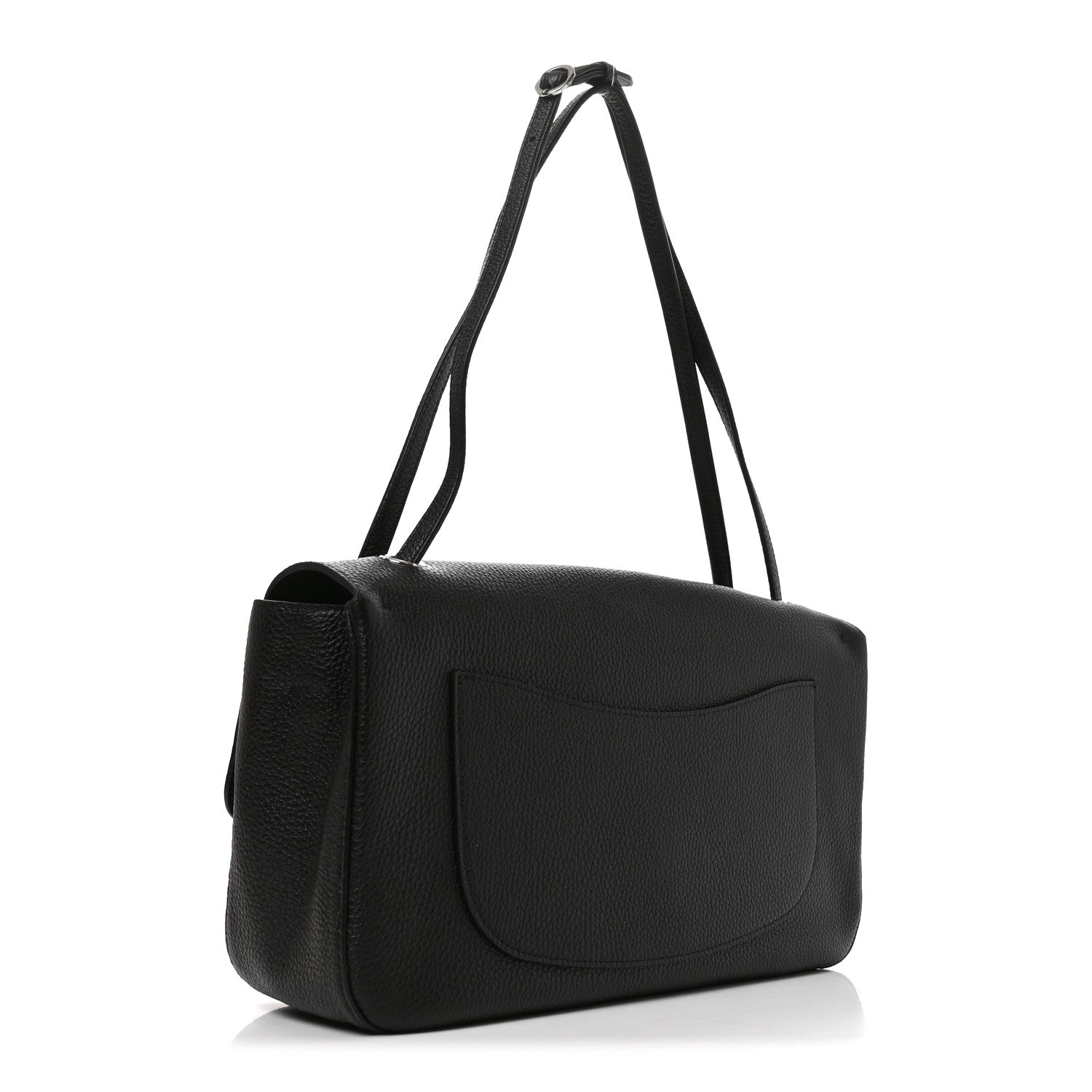 Grained Calfskin Small Souplissimo Maxi Flap Black — view 3