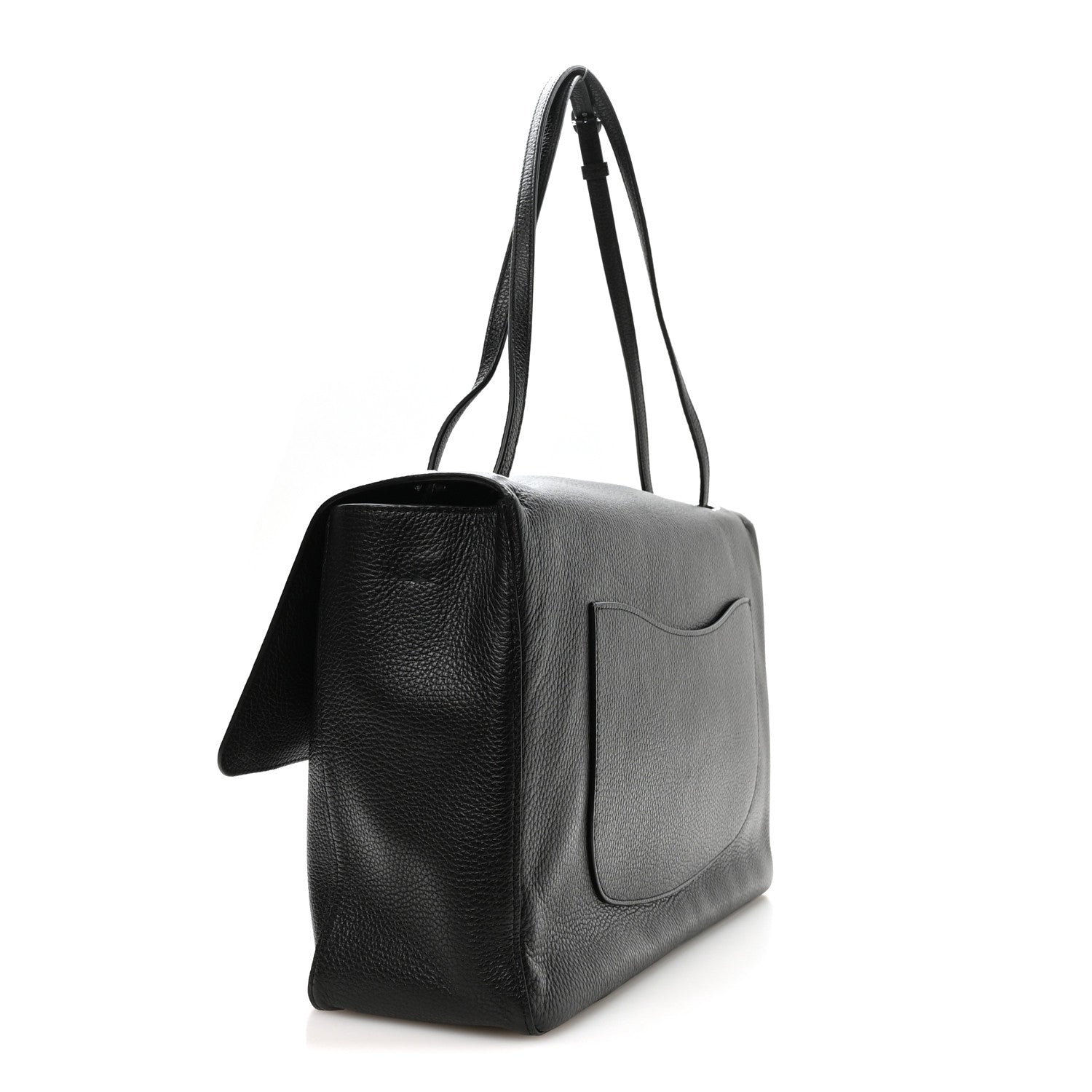 Grained Calfskin Souplissimo Maxi Flap Black — view 3