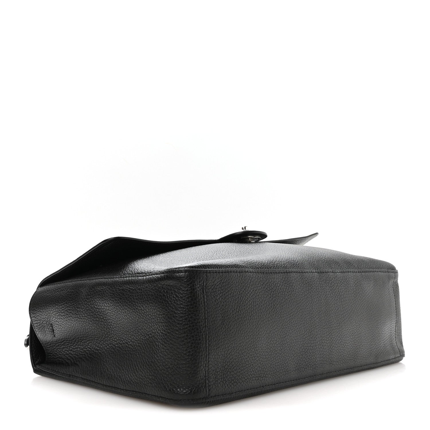 Grained Calfskin Souplissimo Maxi Flap Black — view 4