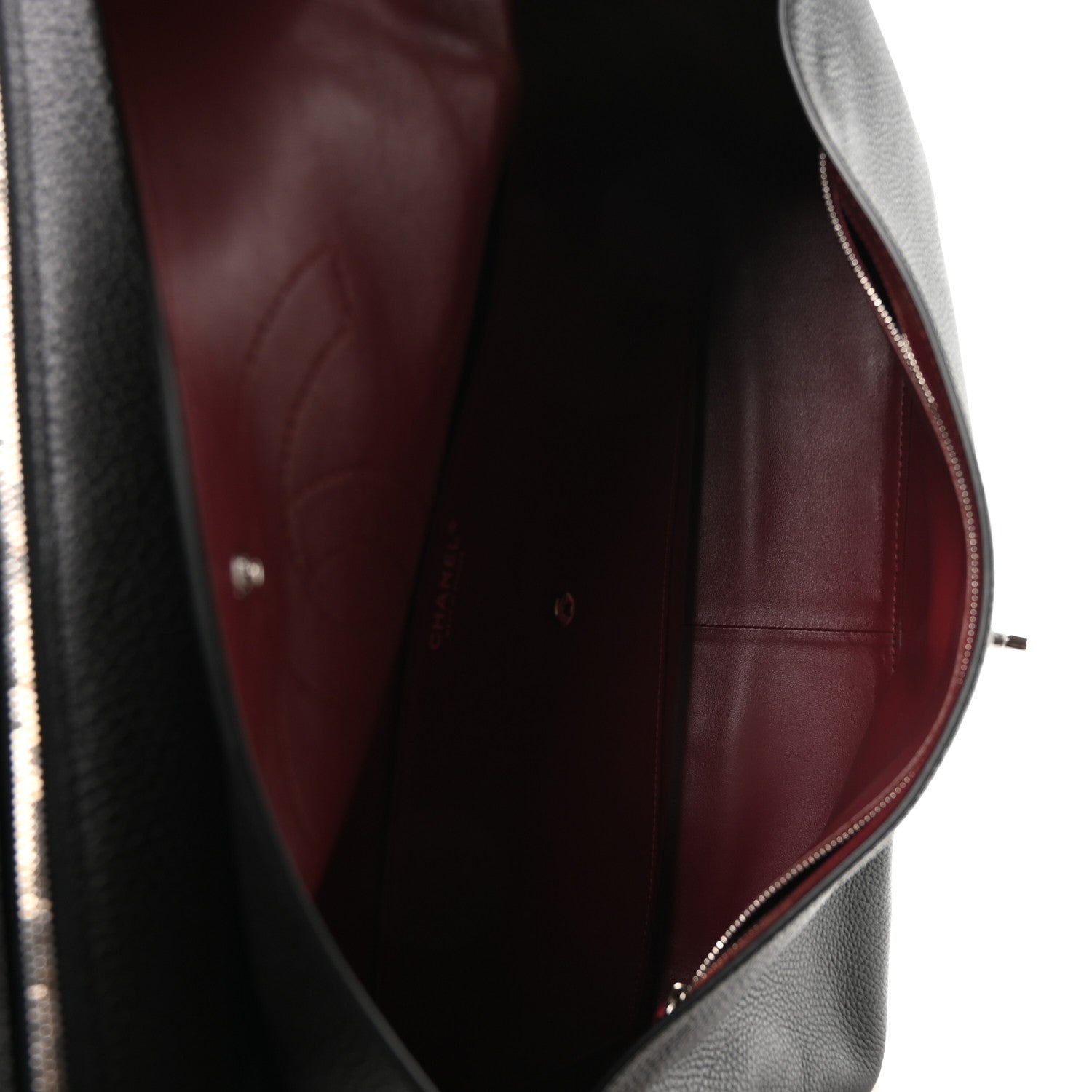 Grained Calfskin Souplissimo Maxi Flap Black — view 5